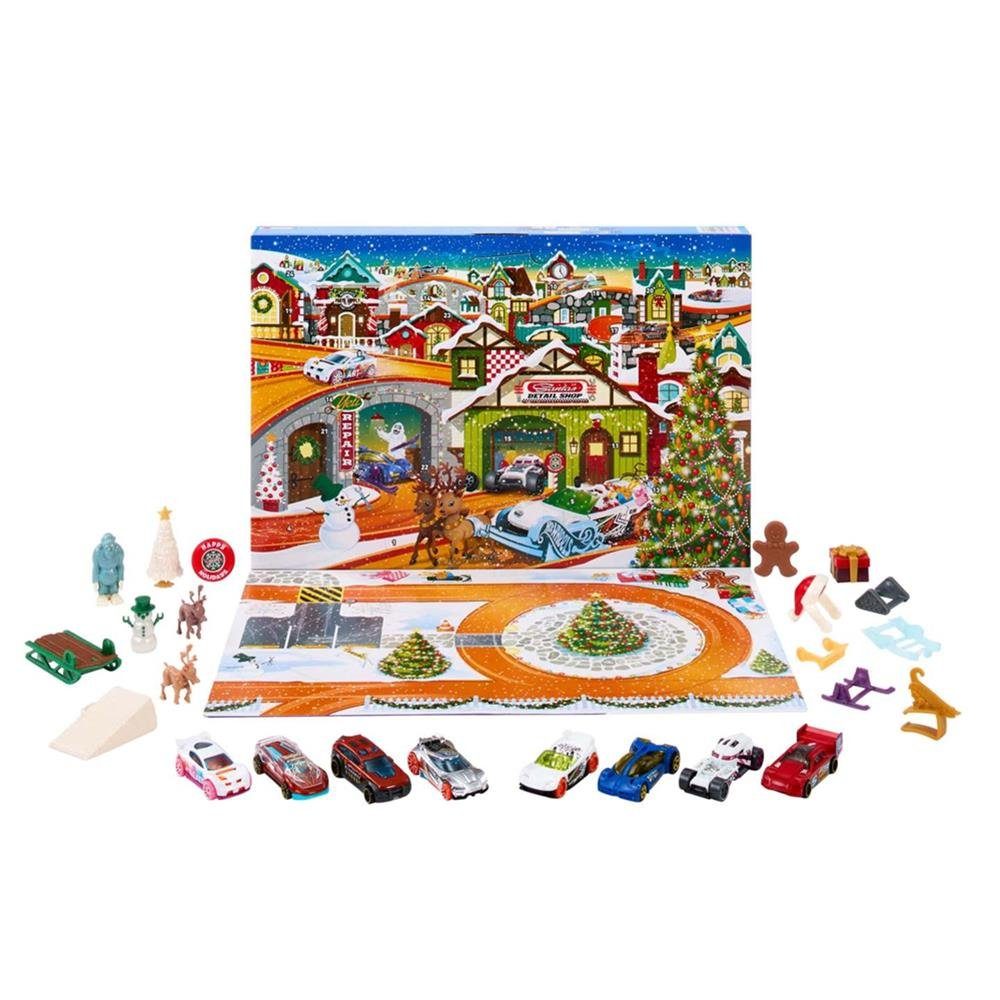 Mattel® Adventskalender Hot Wheels, mit Spielzeugautos und Spielmatte, für Kinder ab 3 Jahren