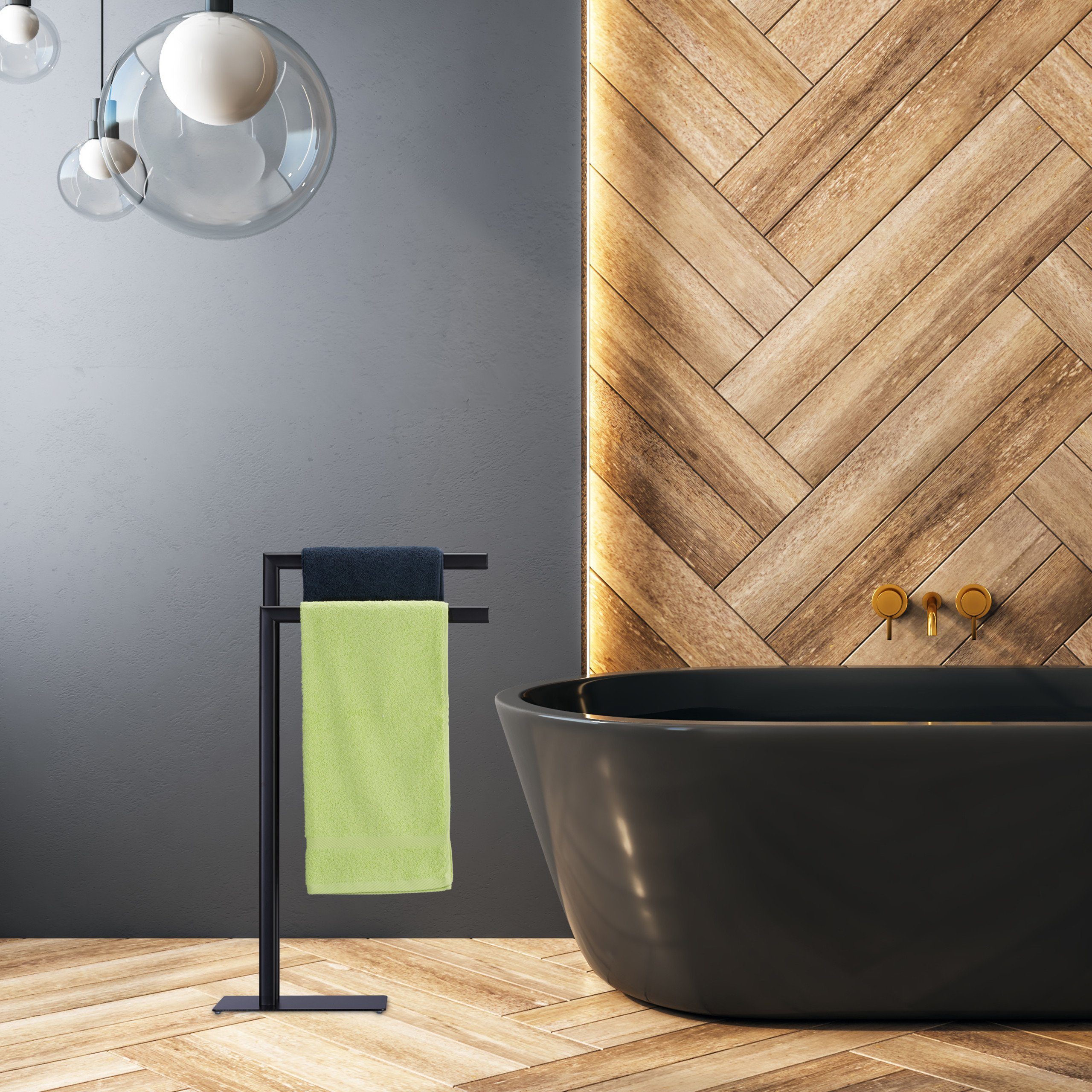 relaxdays Handtuchständer schwarz günstig online kaufen
