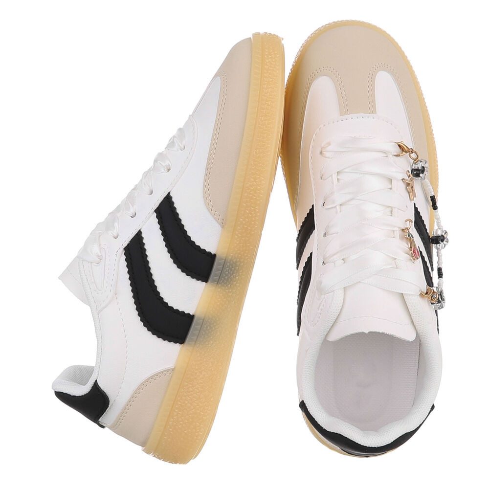 Ital-Design Damen Sneaker mit dekorativen Schnürsenkeln für Freizeit Sneake günstig online kaufen