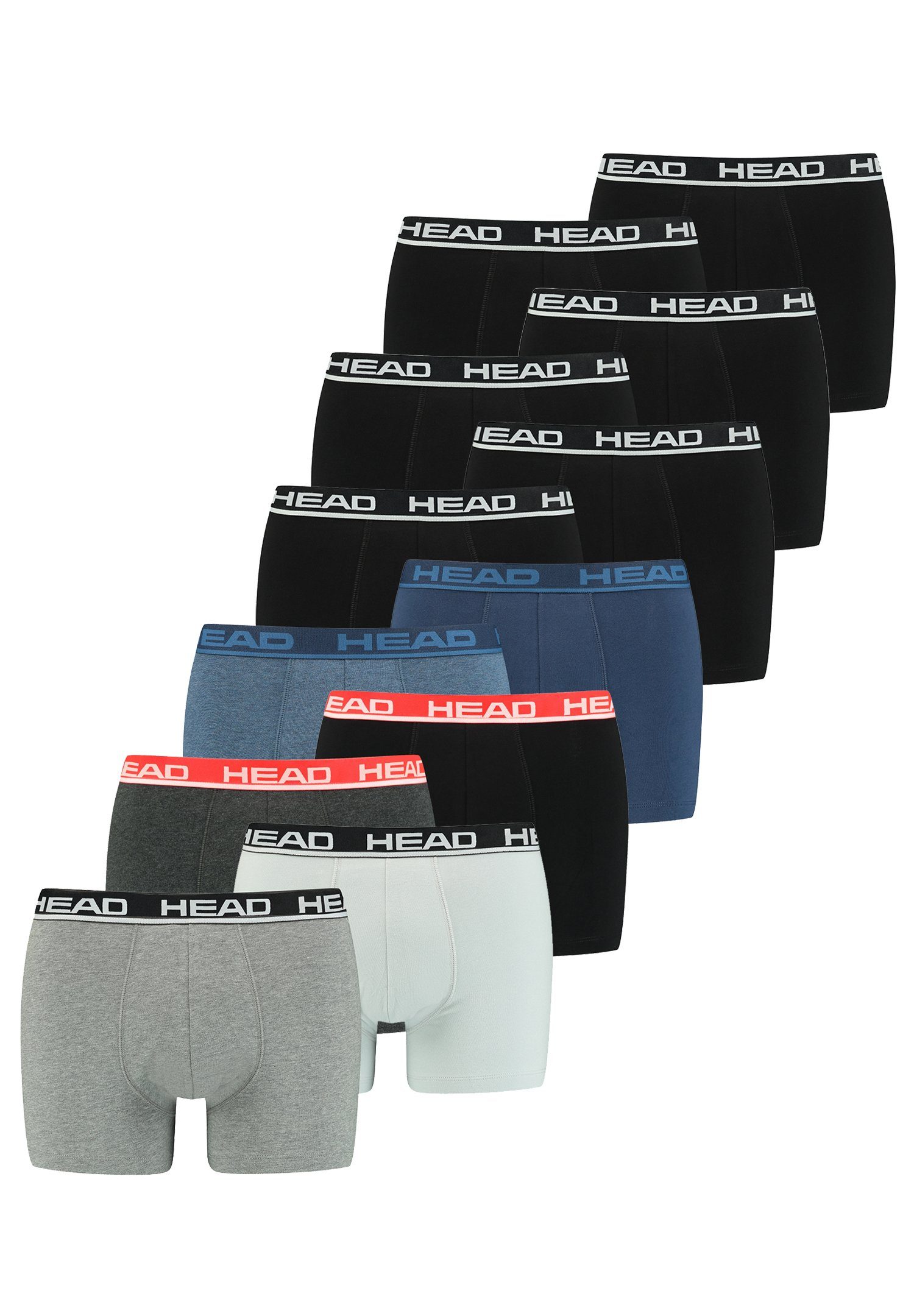 Head Boxershorts 12er-Pack) 12P Head Heaven/Grey Red/Grey (Spar-Set, Combo 12-St., Black/Blue Basic Boxer
