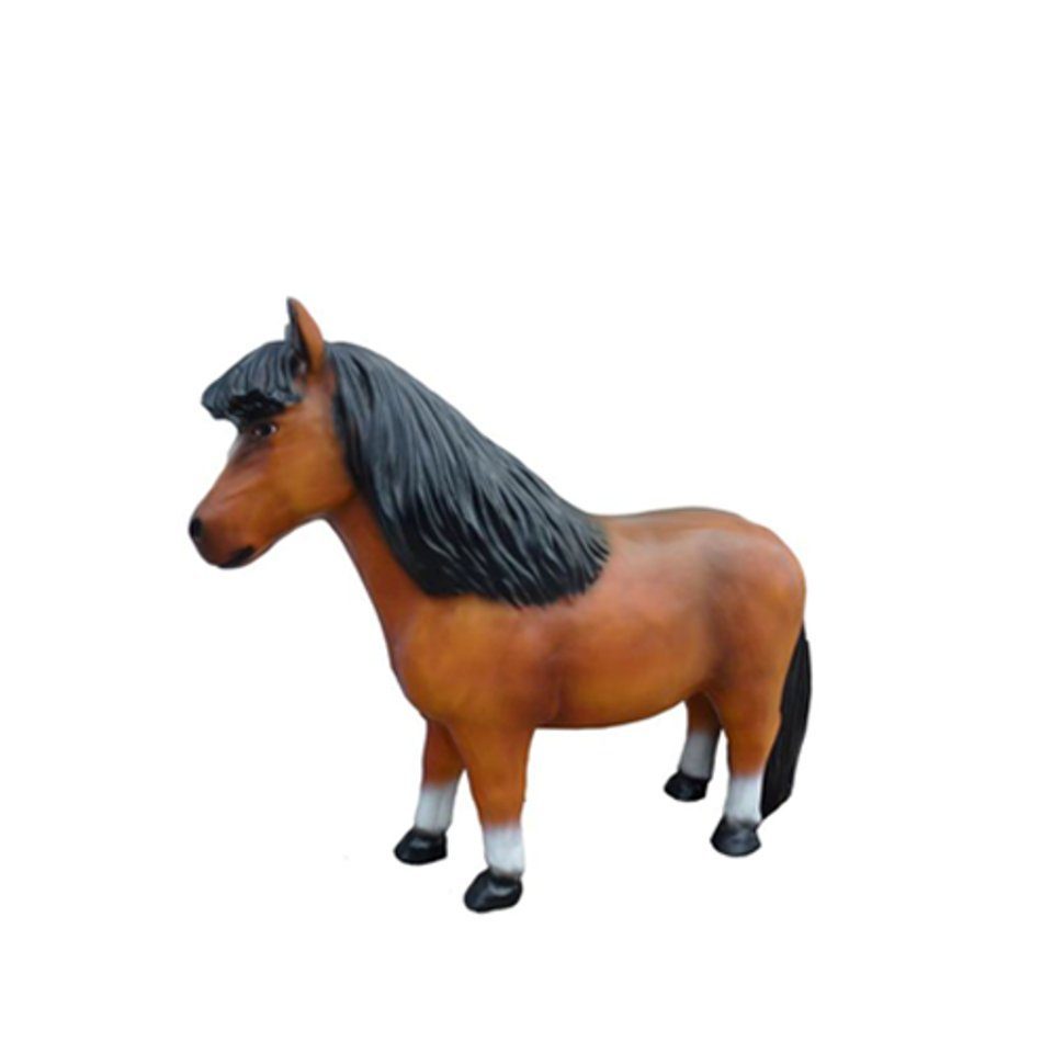 JVmoebel cm. Skulptur Mini Pony 126 Pferde Garten Figuren Plastikskulptur Tier figur Abstrakte