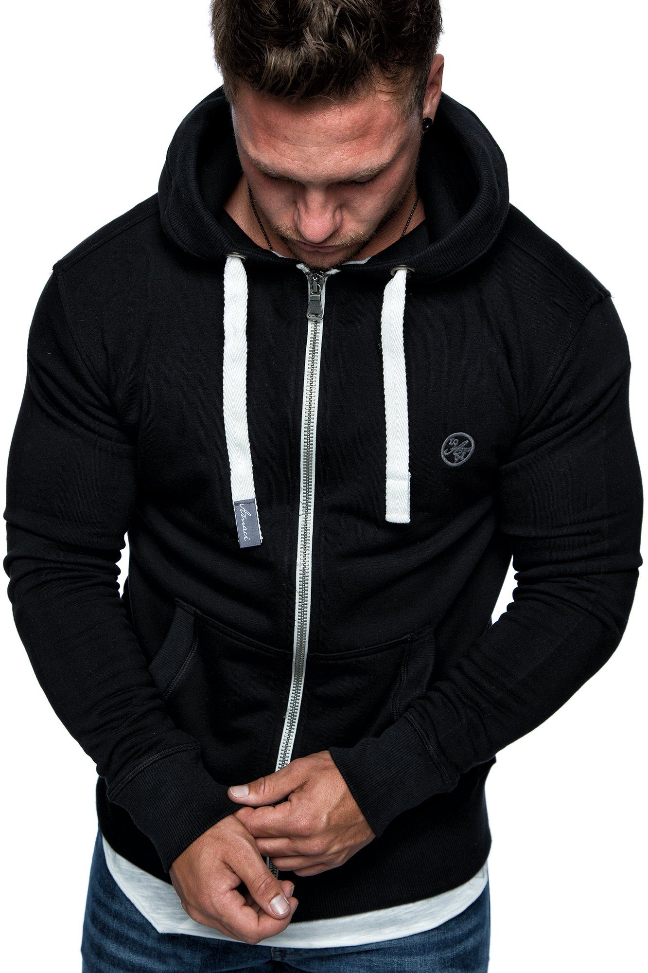 Amaci&Sons Kapuzenpullover TALLAHASSEE Herren Zipper Hoodie Herren Basic Kontrast Sweatjacke Pullover Hoodie Sweatshirt – Bild 3 von 5