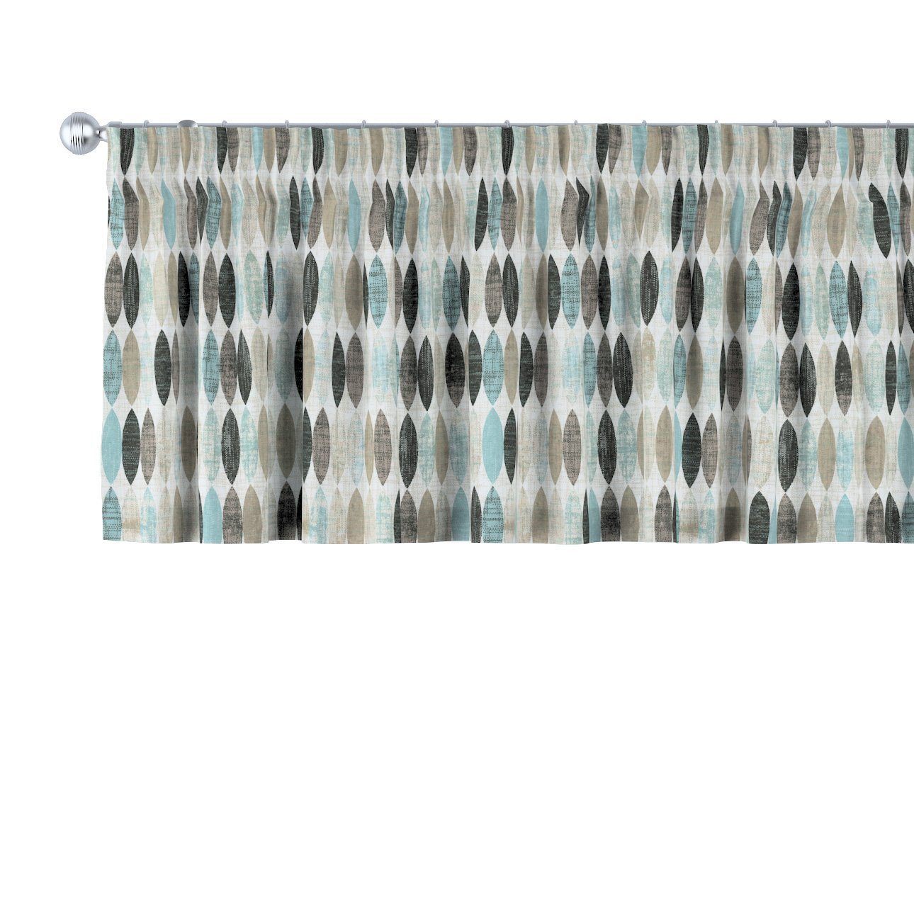 Vorhang mit Kräuselband 130 x 40 cm, Modern, Dekoria blau-beige