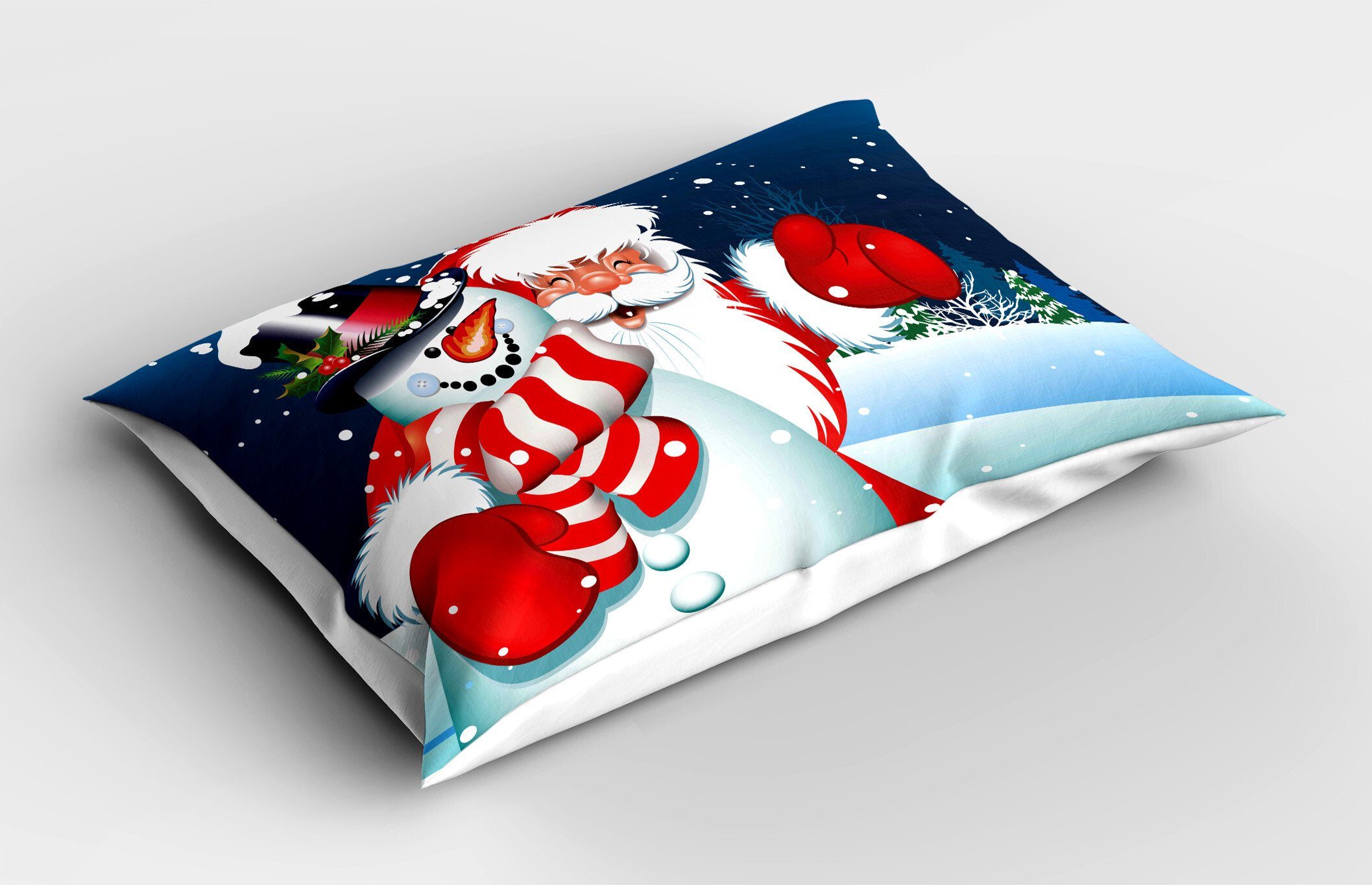 Kissenbezüge Dekorativer Standard King Hug Gedruckter Abakuhaus Size (1 Kissenbezug, Stück), Weihnachten Sankt-Schneemann