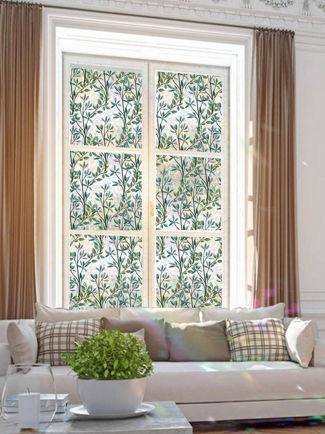 HomeBella Fensterfolie Fenster Sichtschutzfolie blickdicht Statische Fensterfolie, wiederverwendbar ohne Kleber