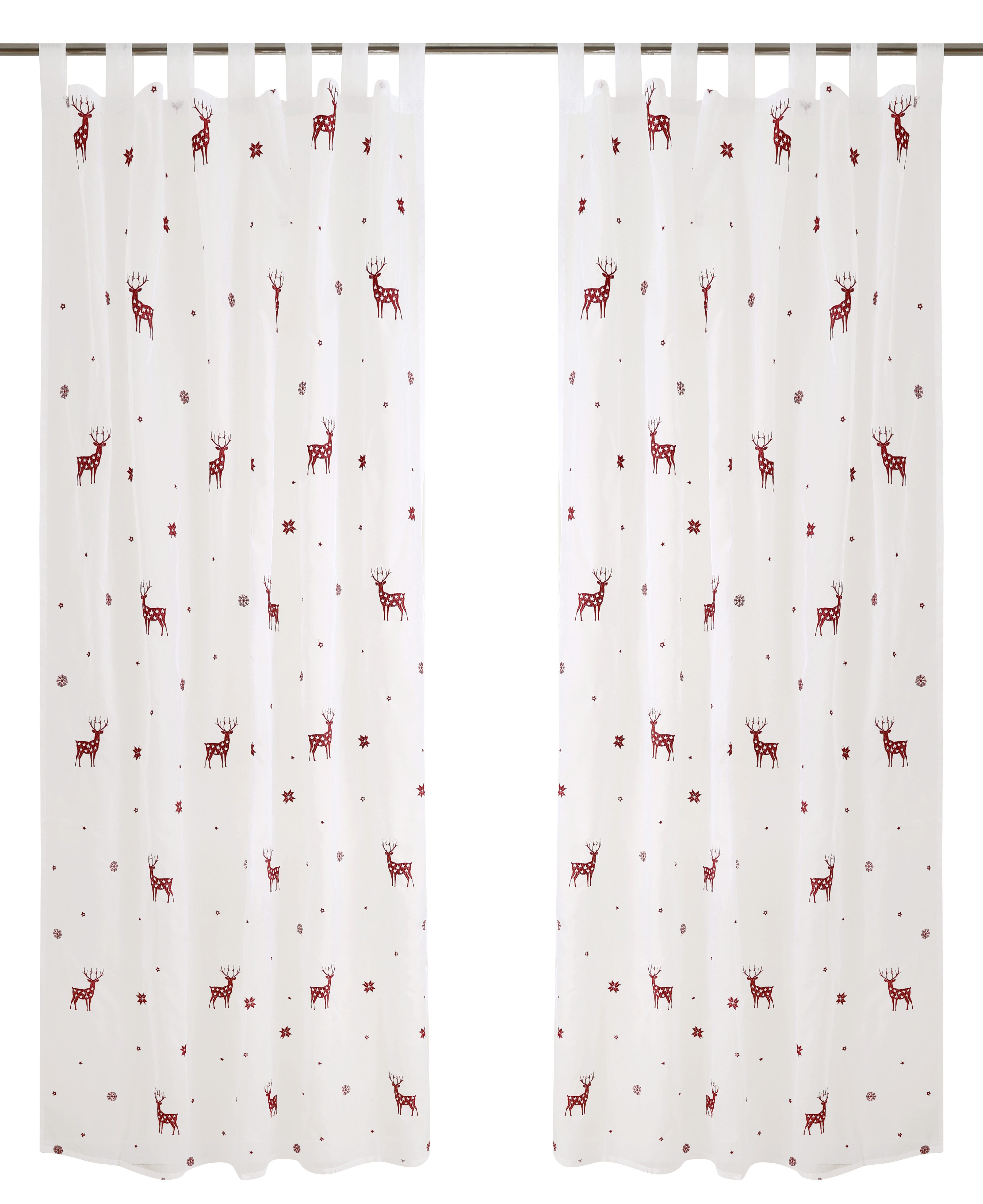 my home Gardine Elch (1 St), Schlaufen, transparent, Voile, 1 Schal, Mit Re günstig online kaufen
