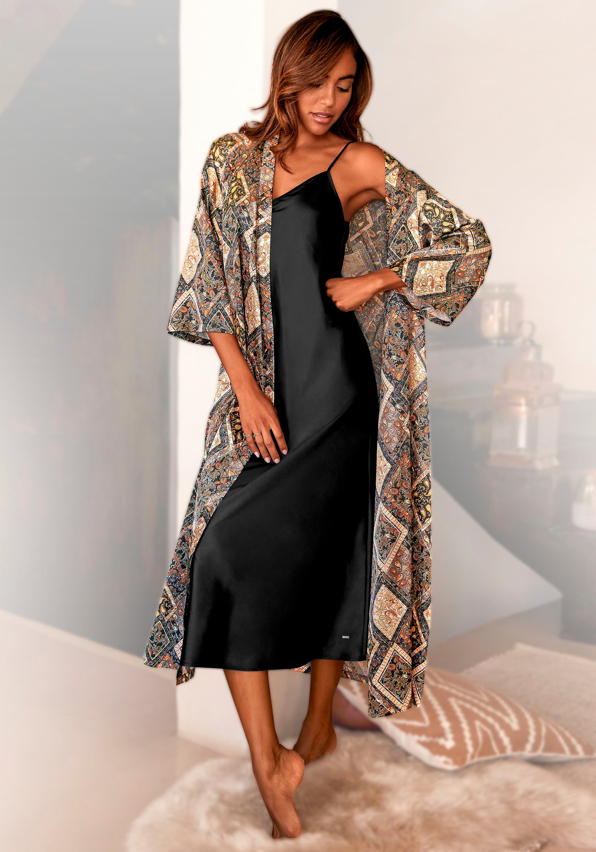 Schwarze Satin Kimonos für Damen online kaufen | OTTO