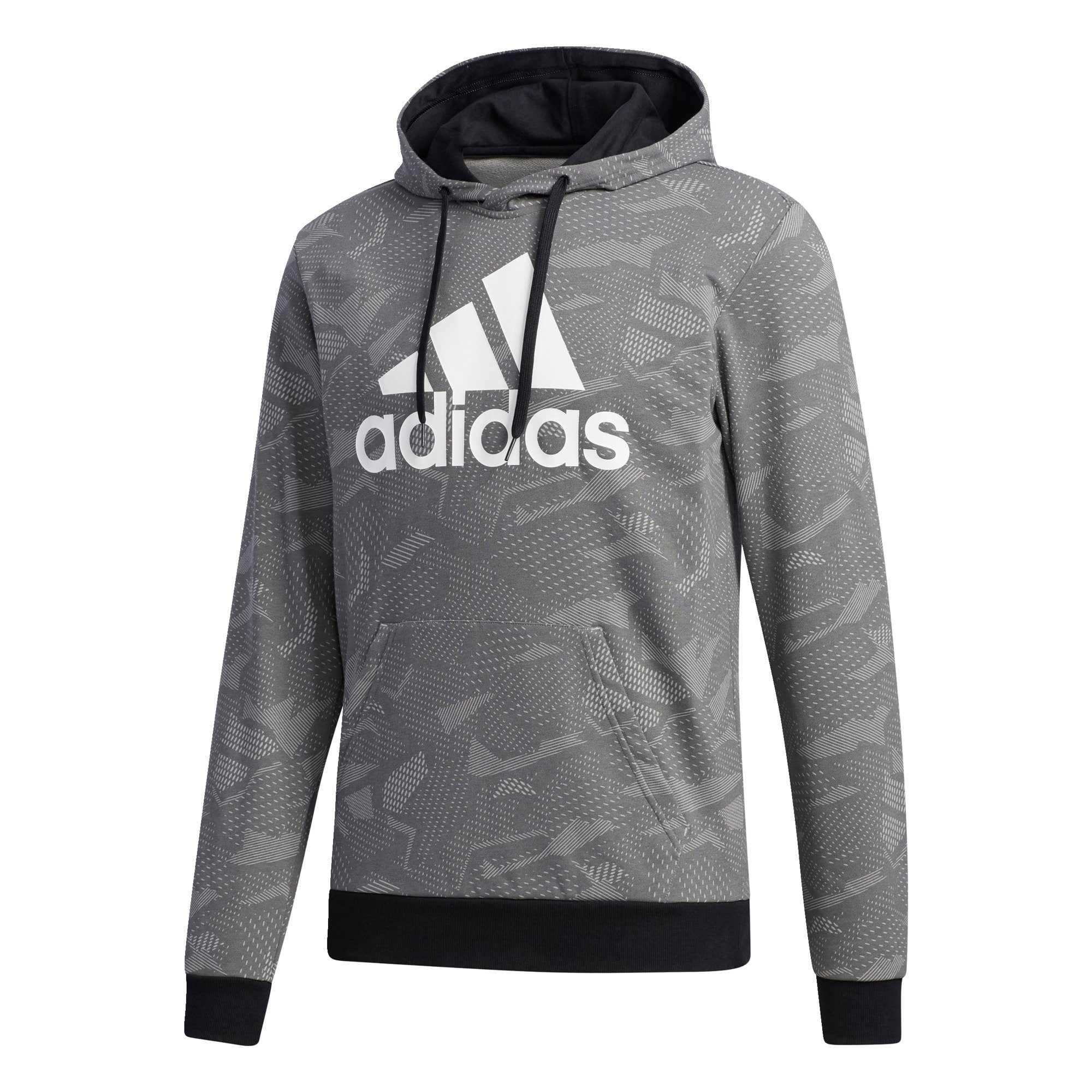 adidas Performance Hoodie »Essentials Allover Print Hoodie adidas Kapuzenshirt Trefoil, Logo Print, Kängurutasche für