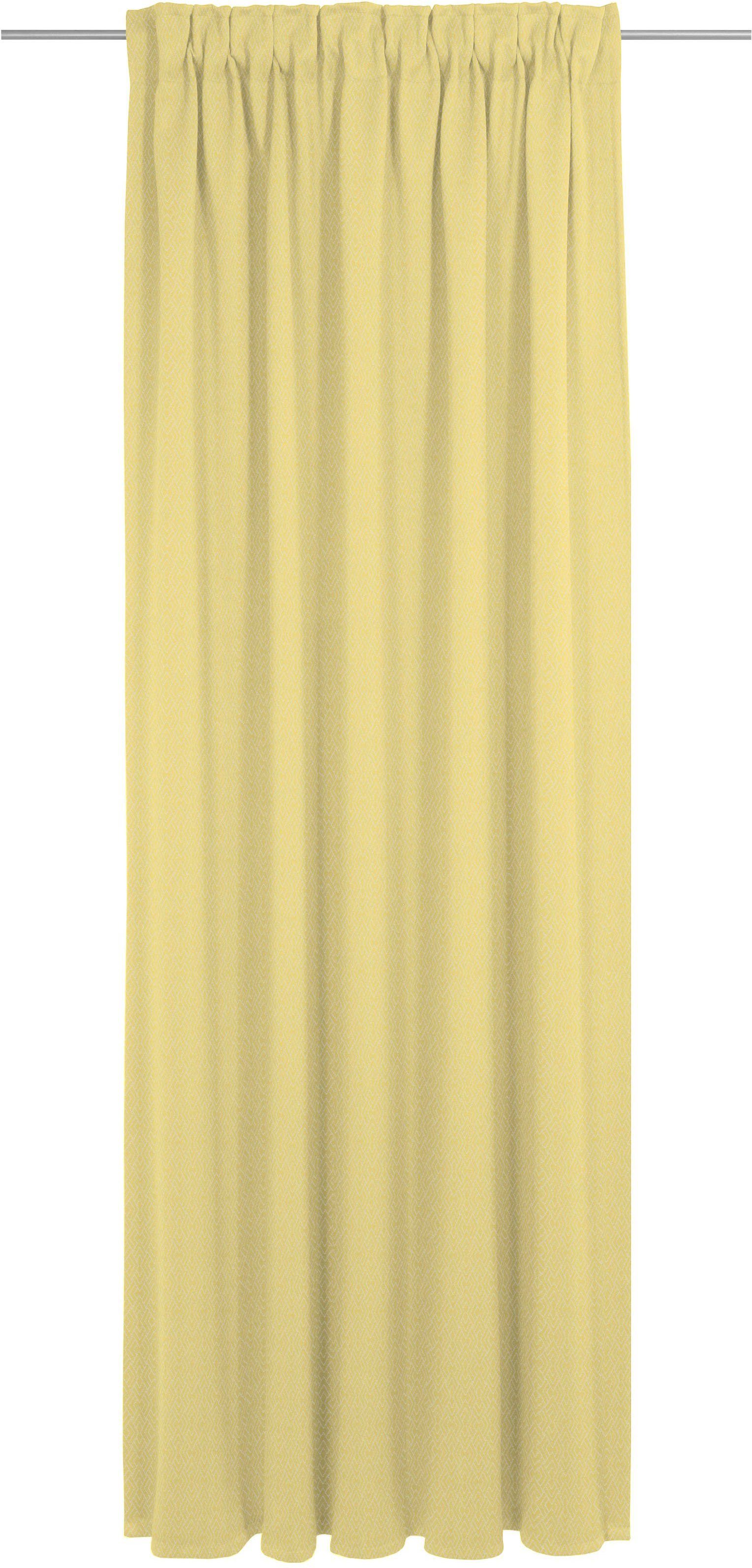 Vorhang Graphic Ventus light, Adam, Multifunktionsband (1 St), blickdicht, Jacquard, nachhaltig aus Bio-Baumwolle gelb