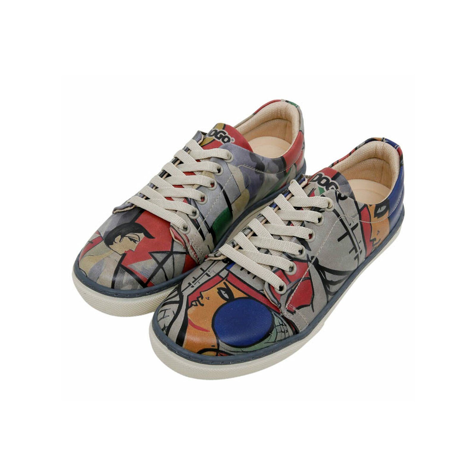 DOGO Classic Schnürsneaker Cubic Faces Damen Sneaker Sneaker Handgefertigt