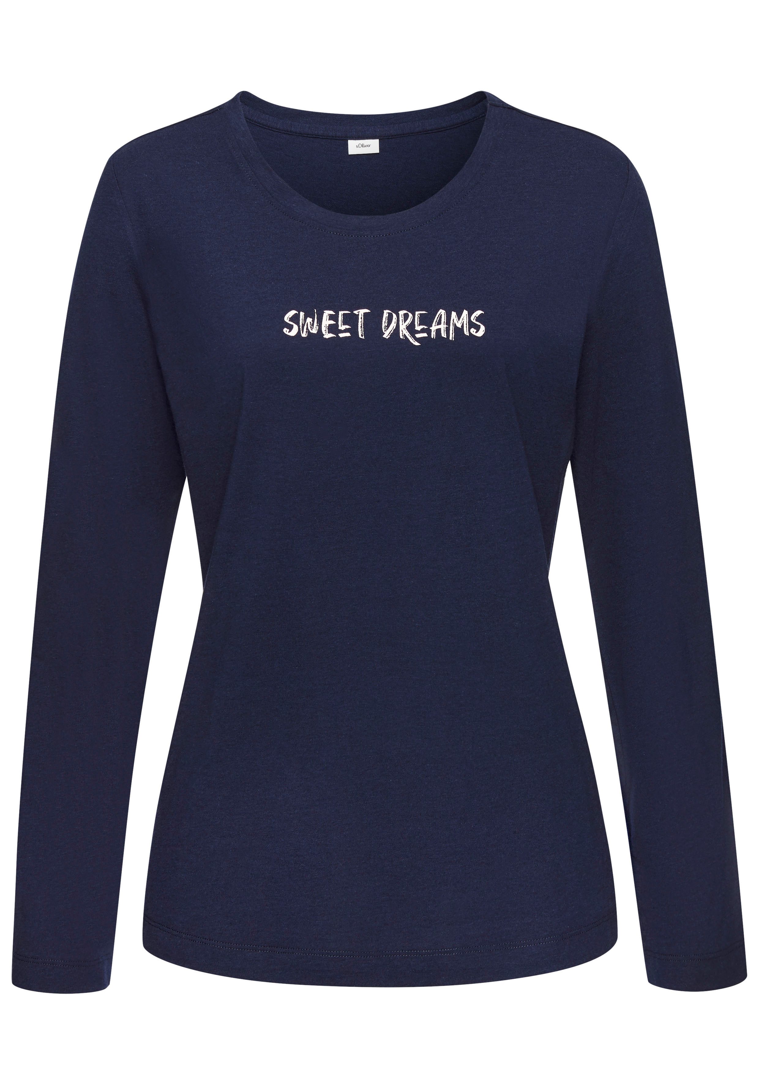 s.Oliver Pyjamaoberteil (1-teilig) mit kleinem Frontprint günstig online kaufen