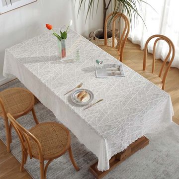 FIDDY Tischläufer Spitzen-Heimtischdecke, gewellte Netztischdecke, (1-tlg), einfarbige dekorative rechteckige Tischdecke