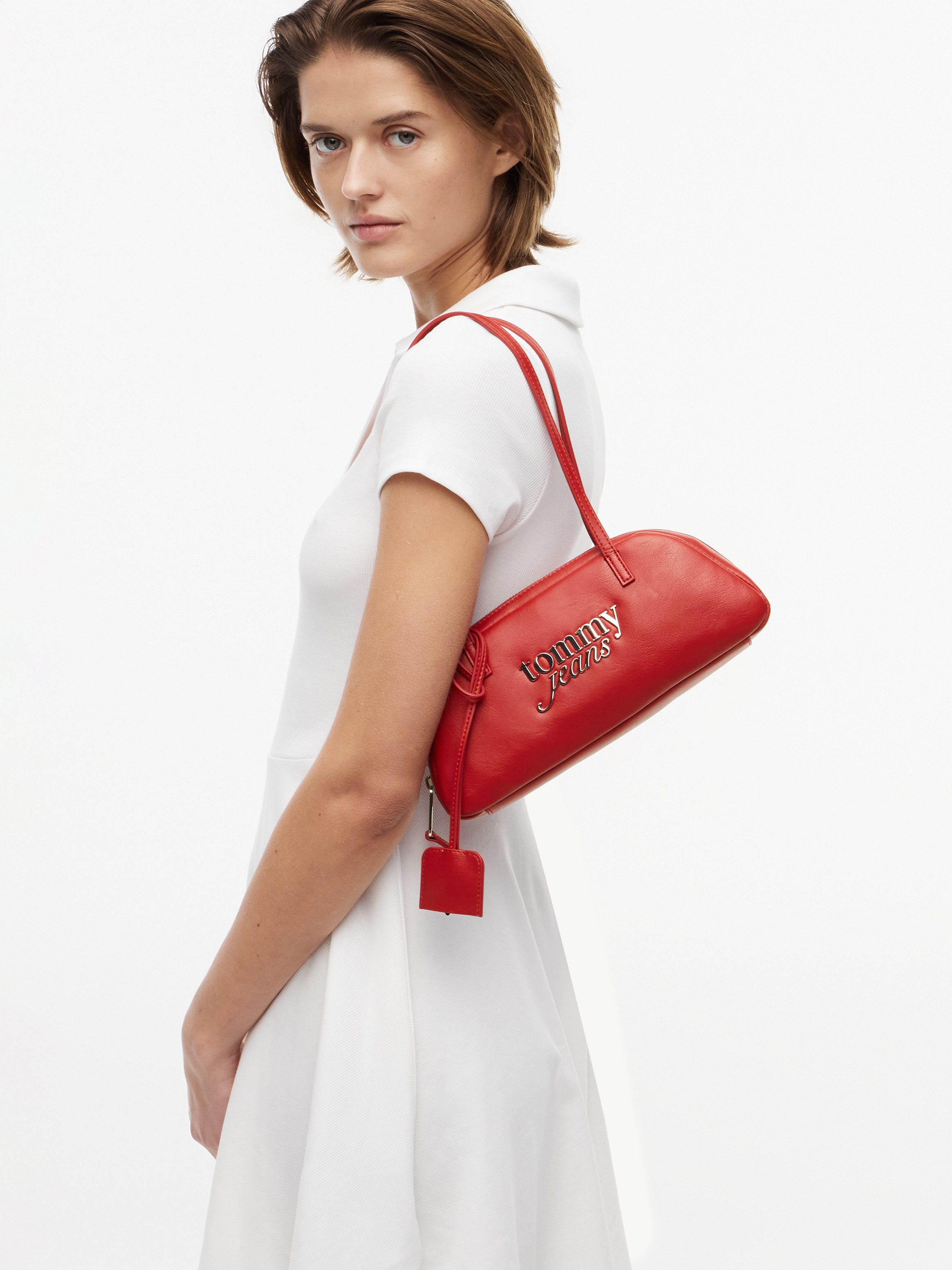 Tommy Jeans Schultertasche TJW BOLD SHOULDER BAG, Damen Handtasche, Umhängetasche mit plakativem Logo