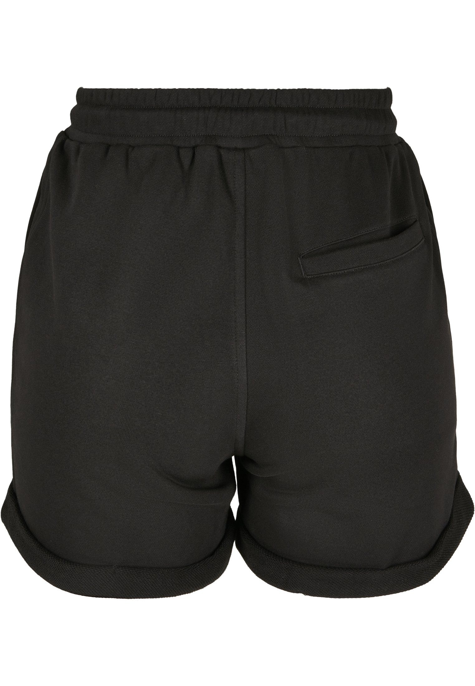 URBAN CLASSICS Stoffhose Damen Ladies Shorts (1-tlg) black Terry Beach