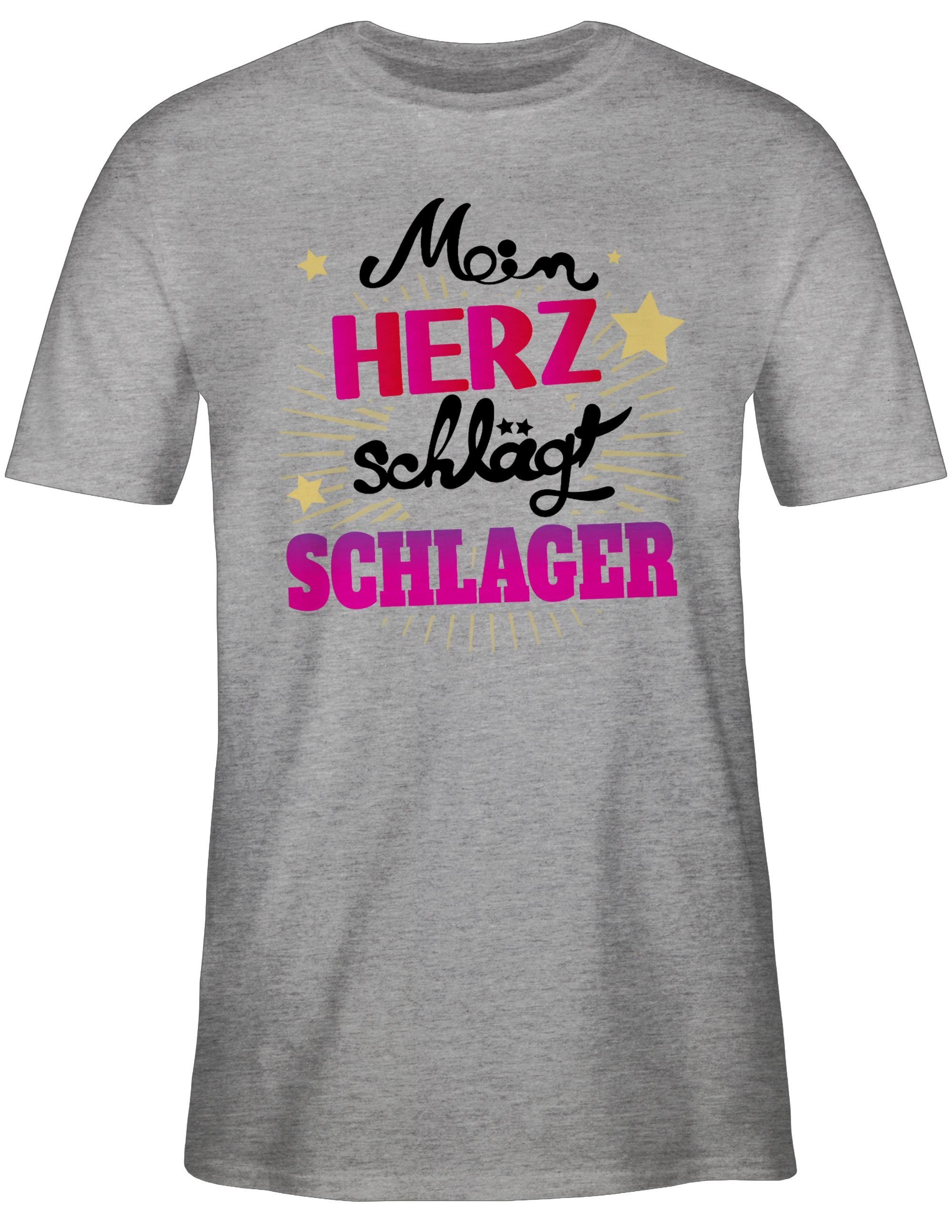 Shirtracer T-Shirt Mein Herz schlägt Schlager günstig online kaufen