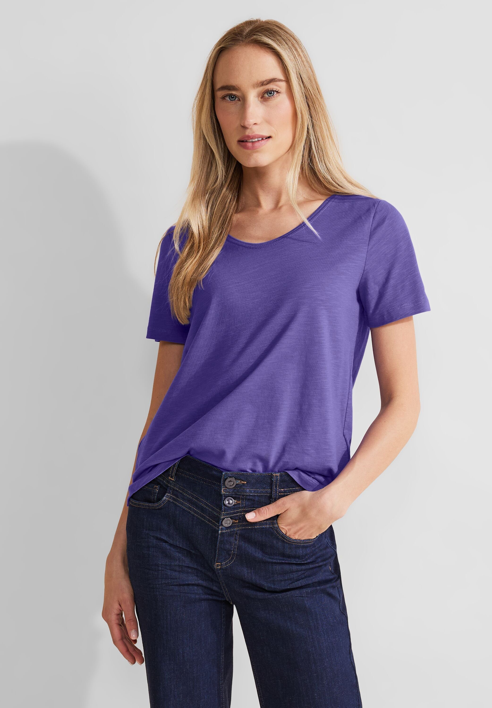 STREET ONE T-Shirt mit Flammgarn