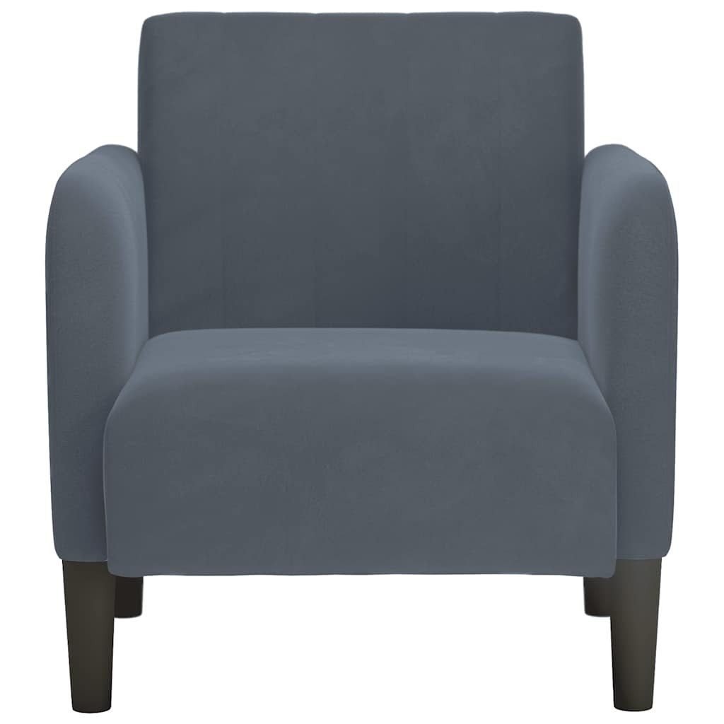 vidaXL Sessel, Sessel mit Armlehnen Dunkelgrau 54 cm Samt