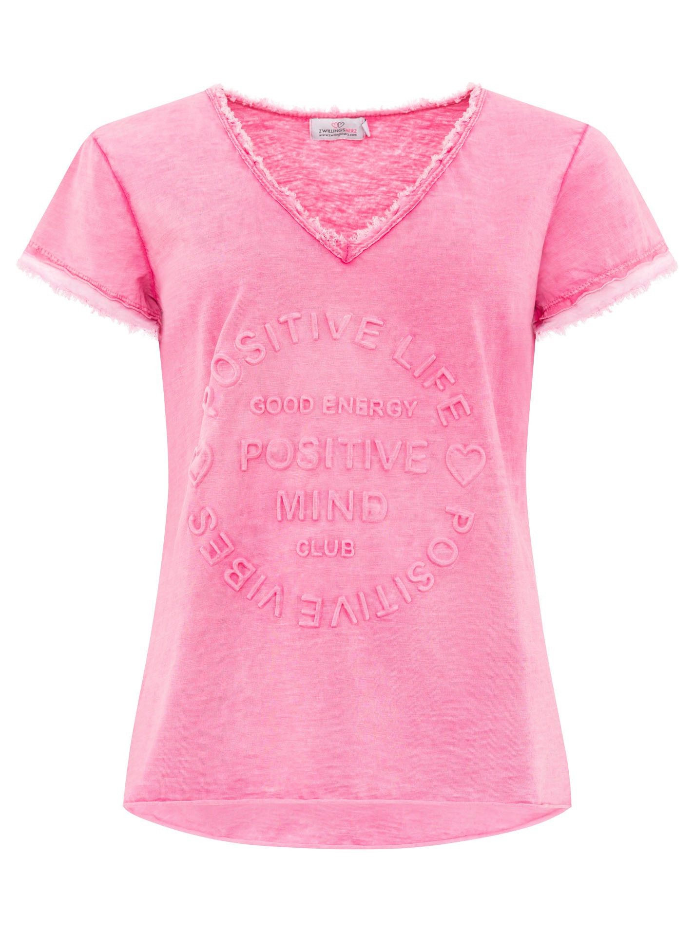 Zwillingsherz T-Shirt Damen T-Shirt Positive Mind günstig online kaufen