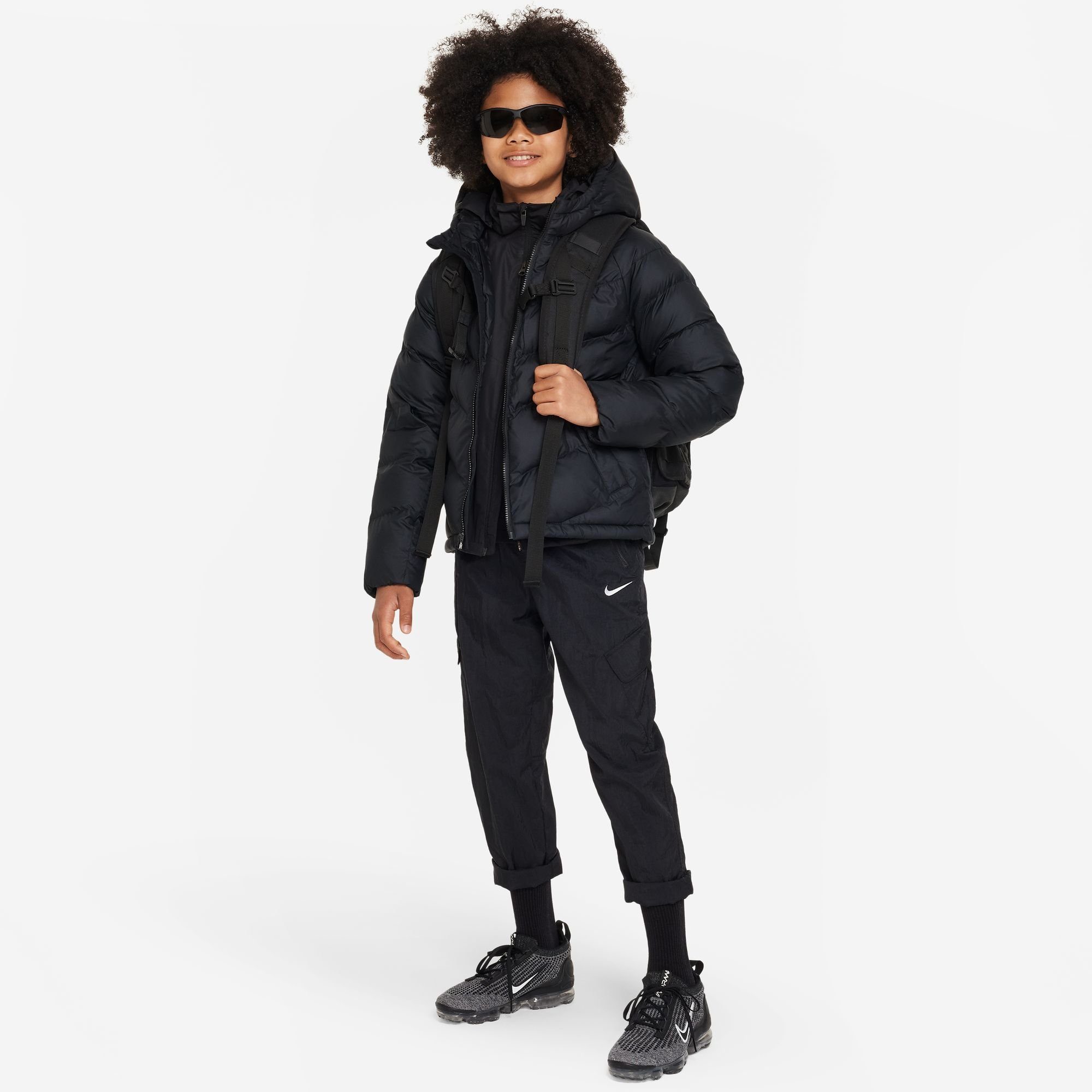 Nike Sportswear NSW - Kinder Steppjacke für JCKT SYN K FL BLACK/WHITE HD