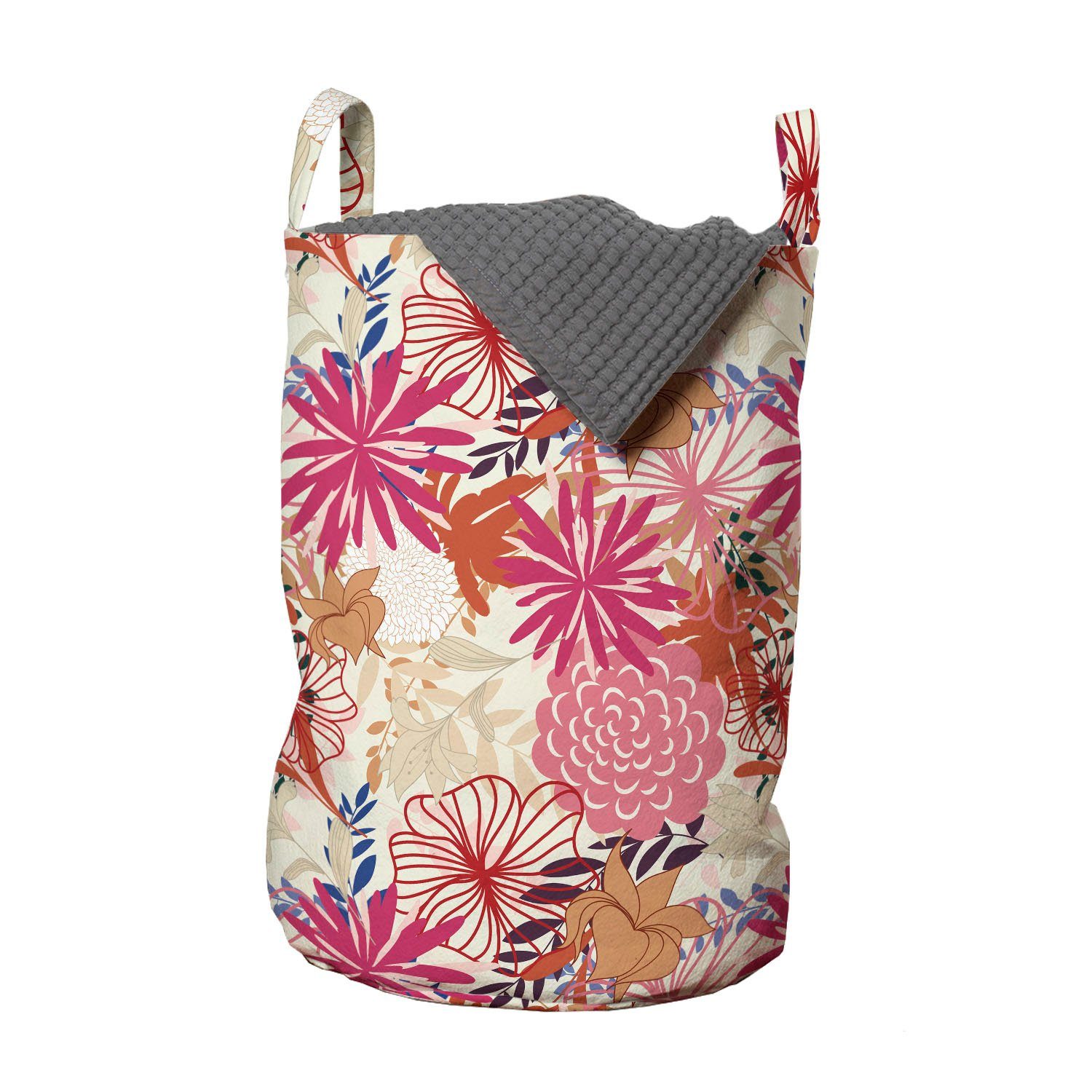 Abakuhaus Wäschesäckchen Wäschekorb mit Griffen Kordelzugverschluss für Waschsalons, Blume Vivid Blumengesteck