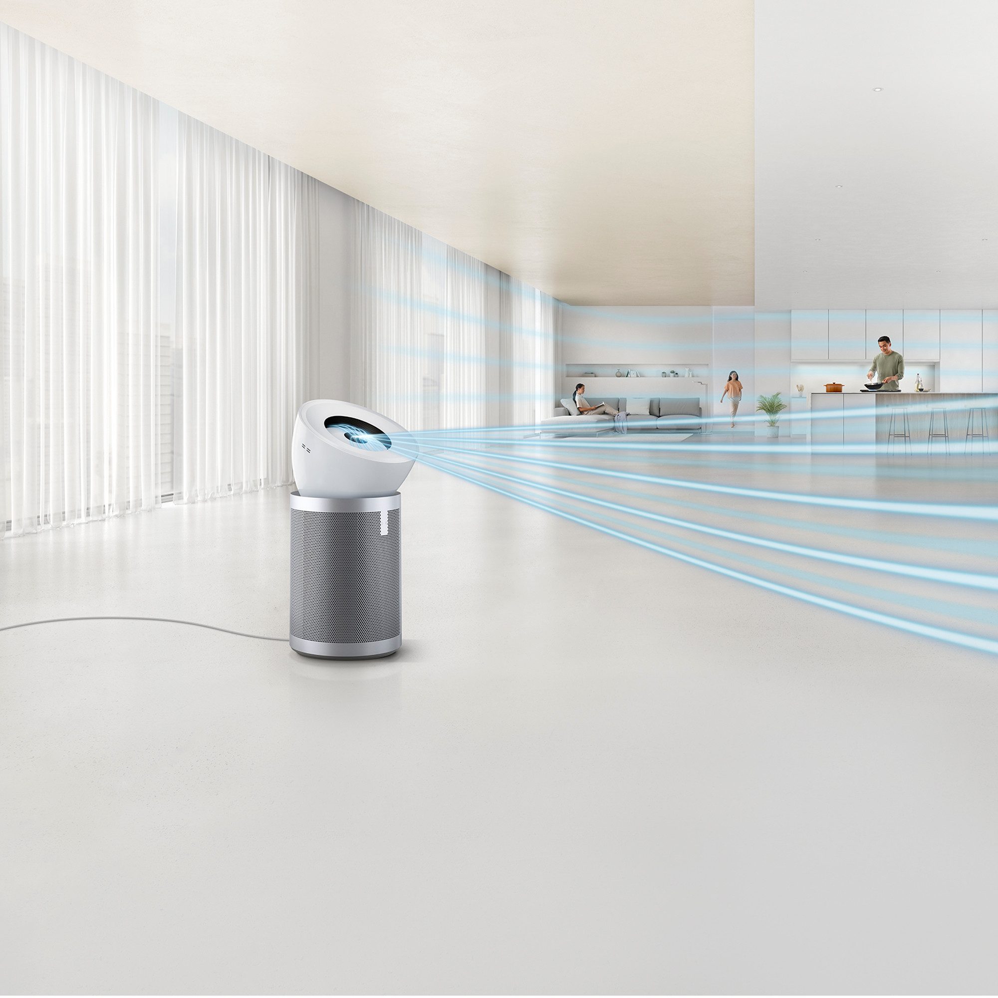DYSON Luftreiniger Big+Quiet G, Dysons bislang leisester, leistungsstärkster Luftreiniger, erhöht bei Bedarf automatisch die Luftstromgeschwindigkeit