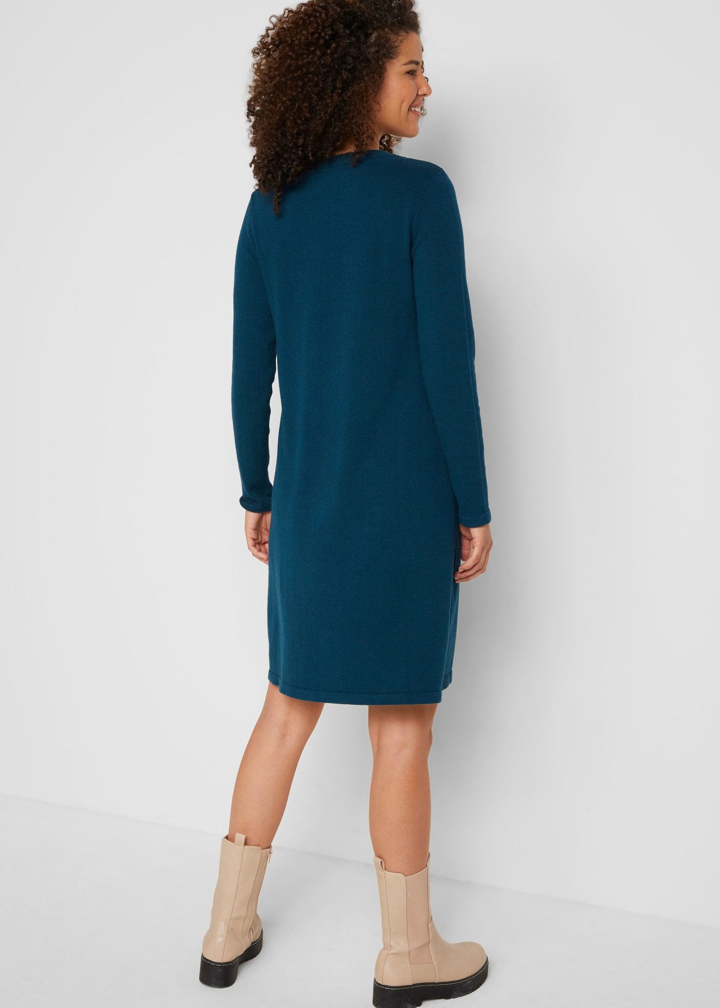 bonprix Strickkleid Strickkleid mit recycelter Baumwolle günstig online kaufen