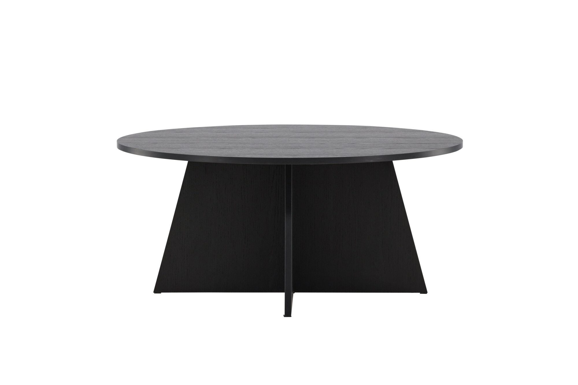 Venture Home Couchtisch Bootcut, runder Couchtisch in elegantem Schwarz, Ø 100 cm, Sofatisch, MDF, rund, einheitlich, kraftvoll, modern