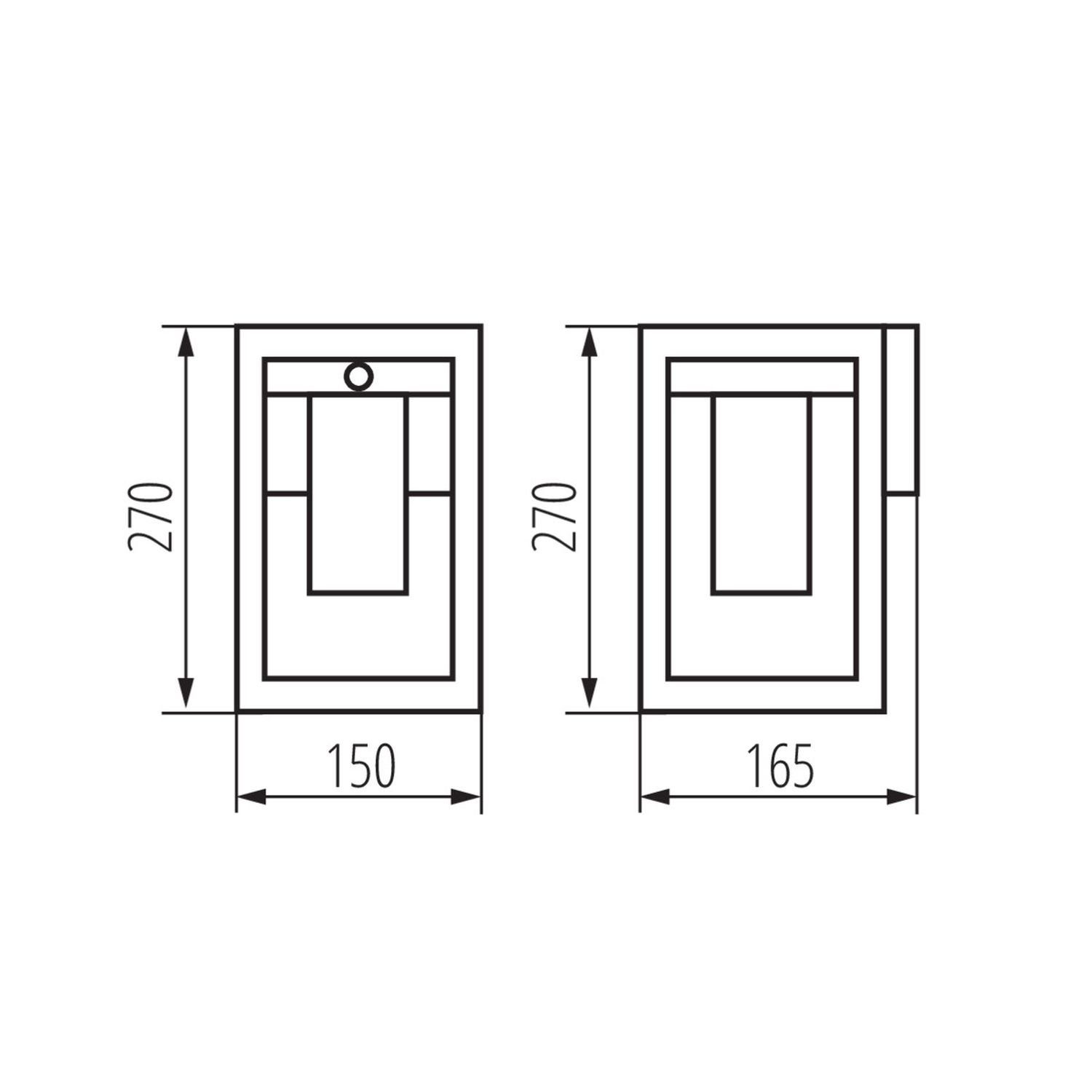 Metall Braun Stoff ohne Licht-Erlebnisse SIGNI, Leuchtmittel, Außen-Wandleuchte Chrom Deckenlampe E27