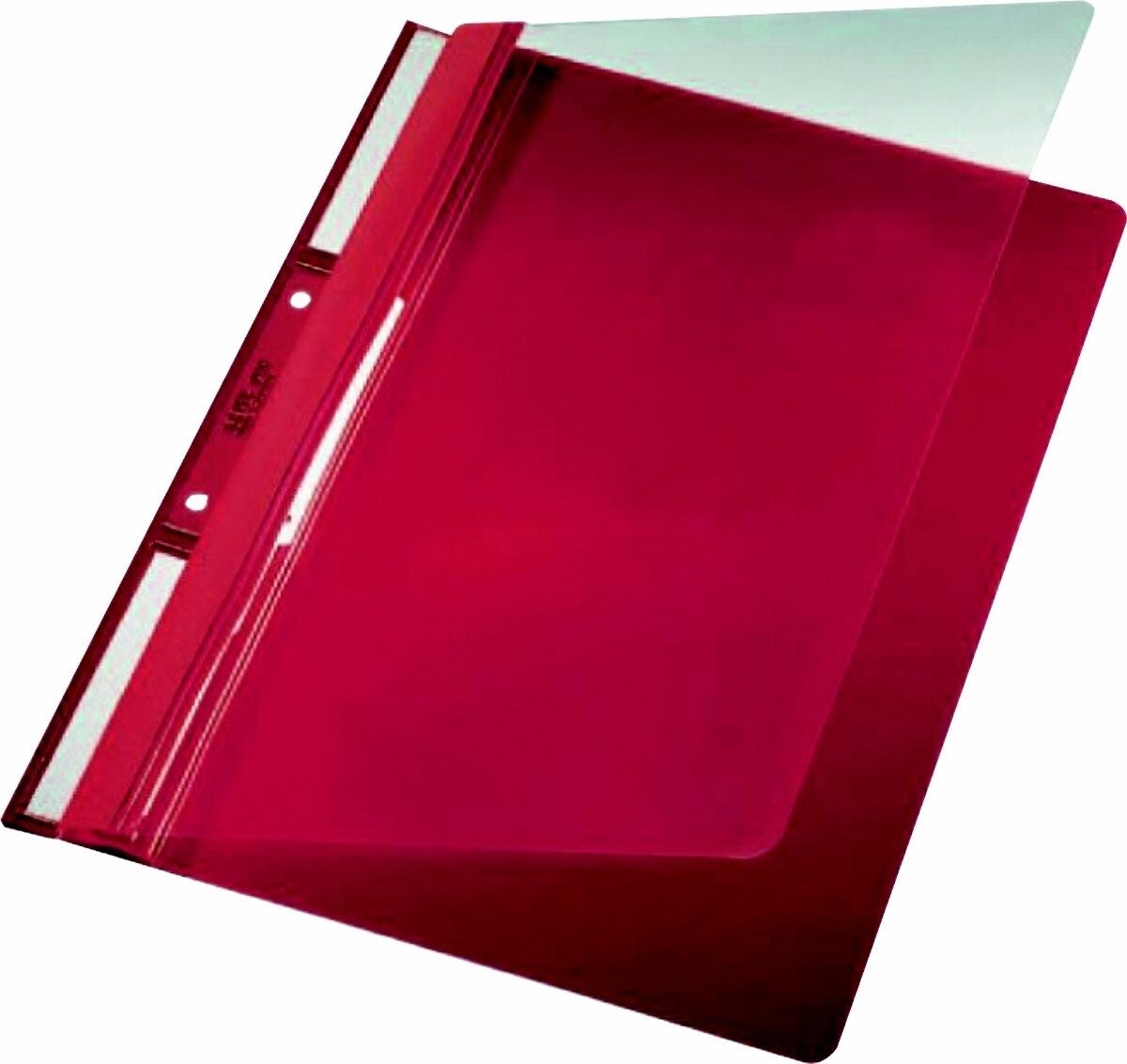 LEITZ Hefter Einhängehefter A4 2 kurze Beschriftungsfenster PVC rot