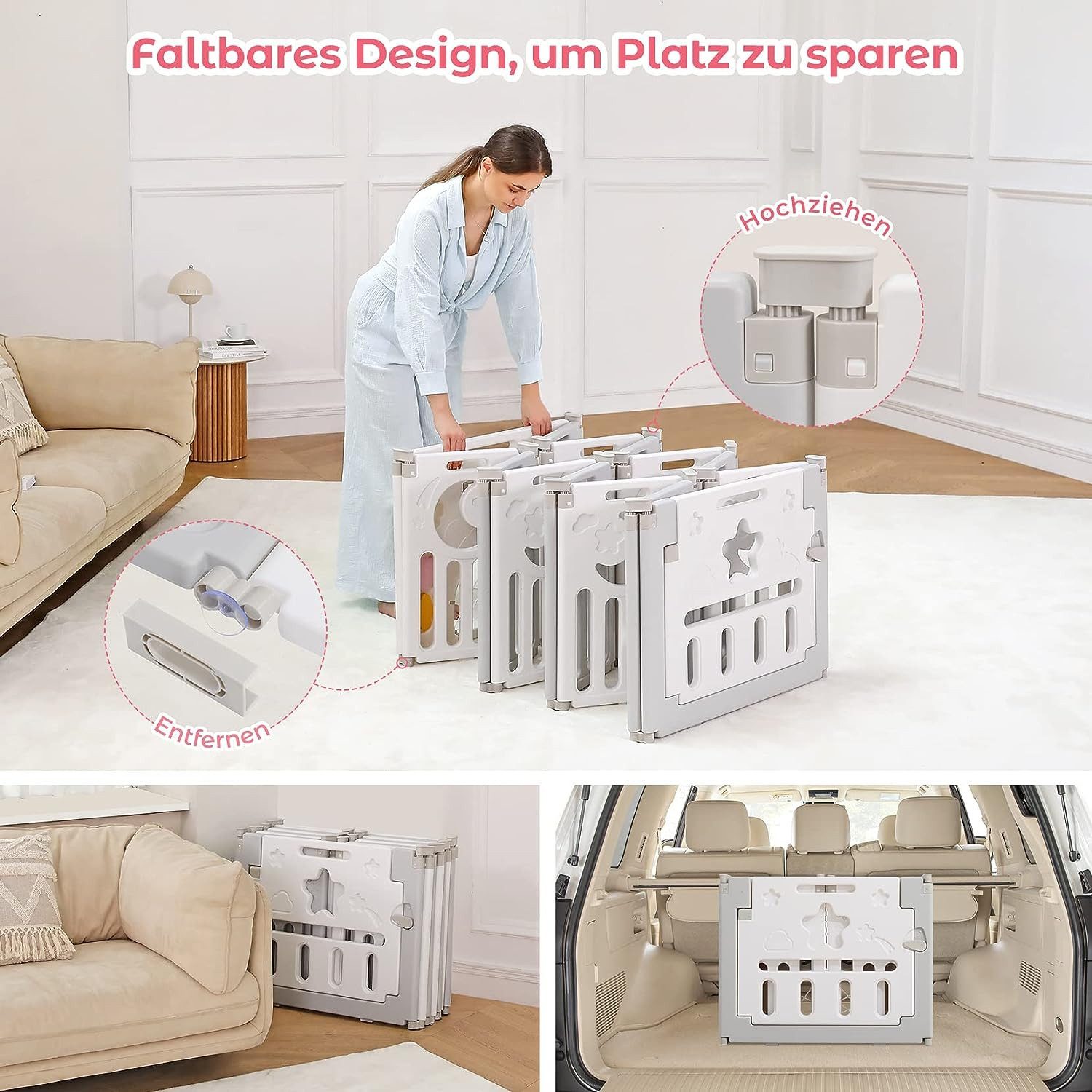 ToteBox Laufstall Babyschranke, Laufstall Laufgitter für günstig online kaufen