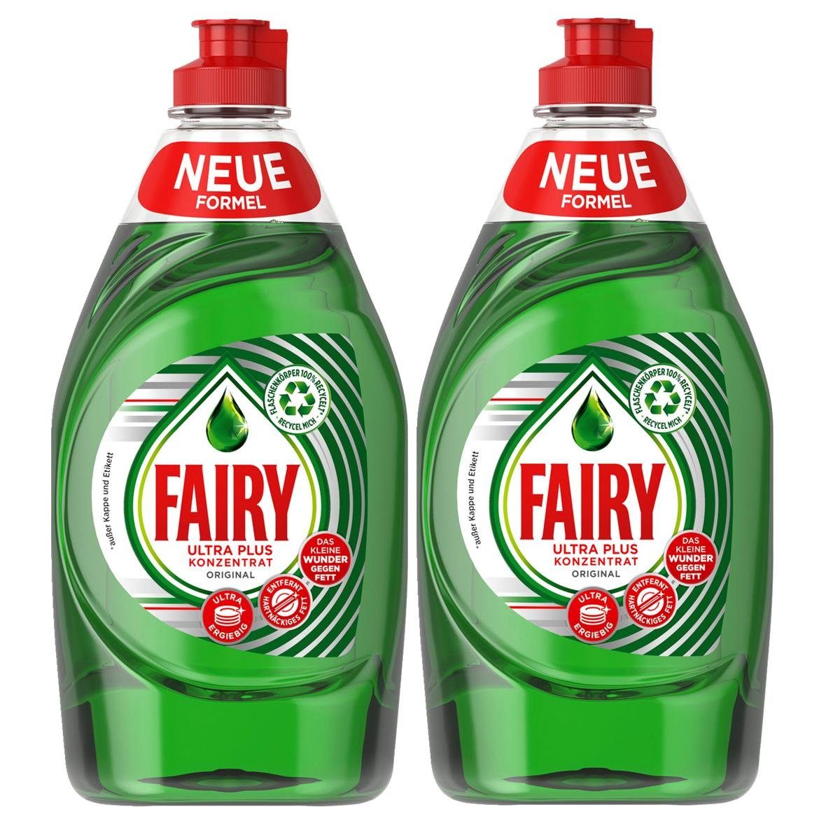 Fairy Fairy Spülmittel Ultra Konzentrat Original 450ml - Gegen Fett (2er Pac Geschirrspülmittel