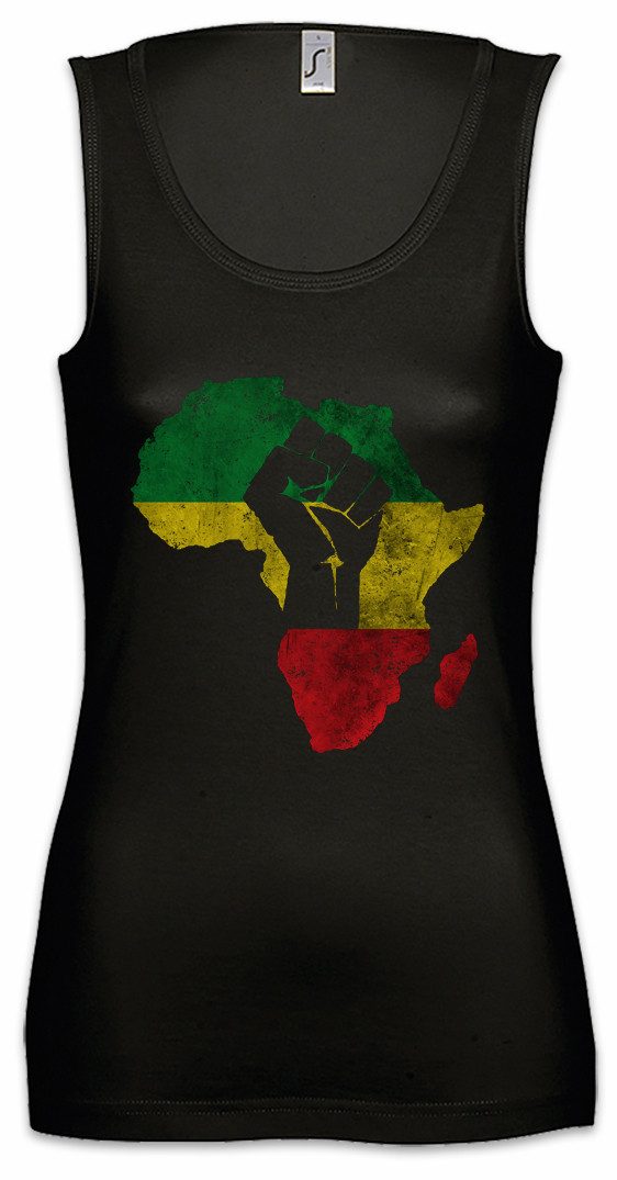 Tanktop African Fist Ärmelloses Damen T-Shirt Zion Music Jah Babylon Musik