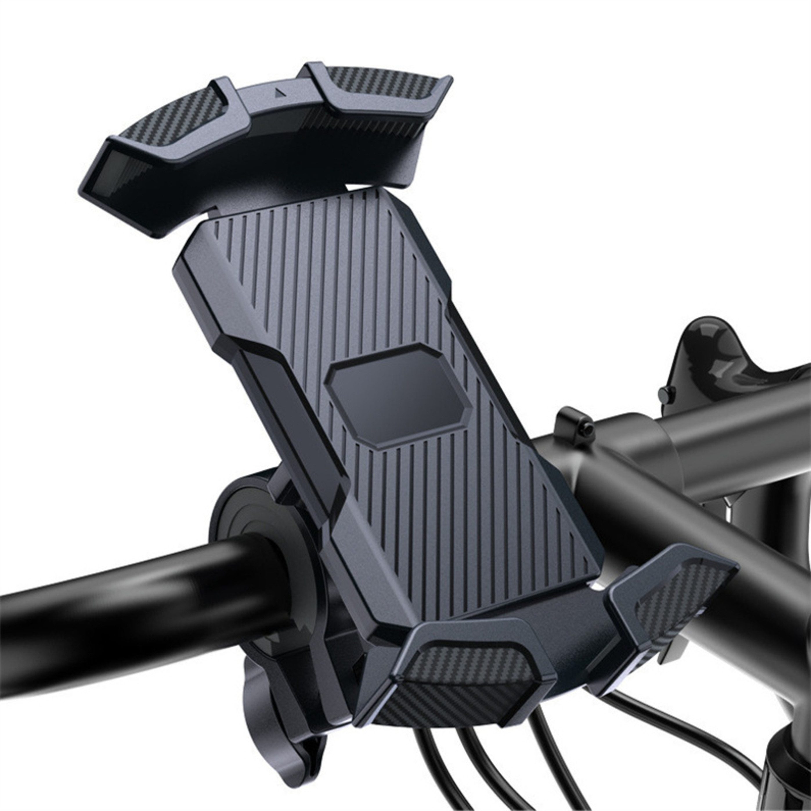Stelby Fahrradhalter Fahrrad Handyhalterung 360° drehbare Motorrad Lenker Halterung, Stoßfeste Smartphone Halterung für E-Bike, Roller & MTB