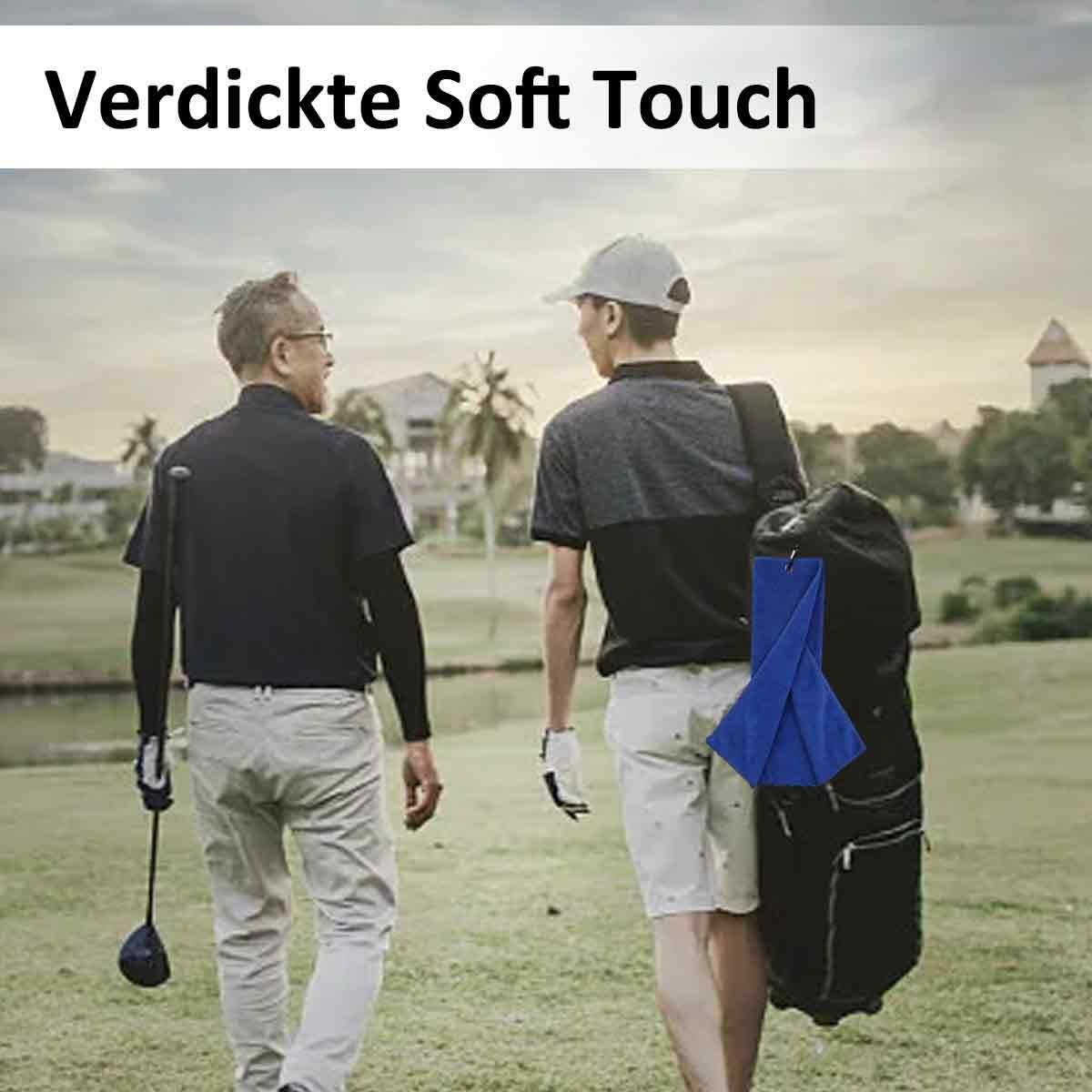 Stoff,Waffelmuster Jormftte Handtücher Mikrofaser blau Golfhandtuch,Premium Gefaltetes