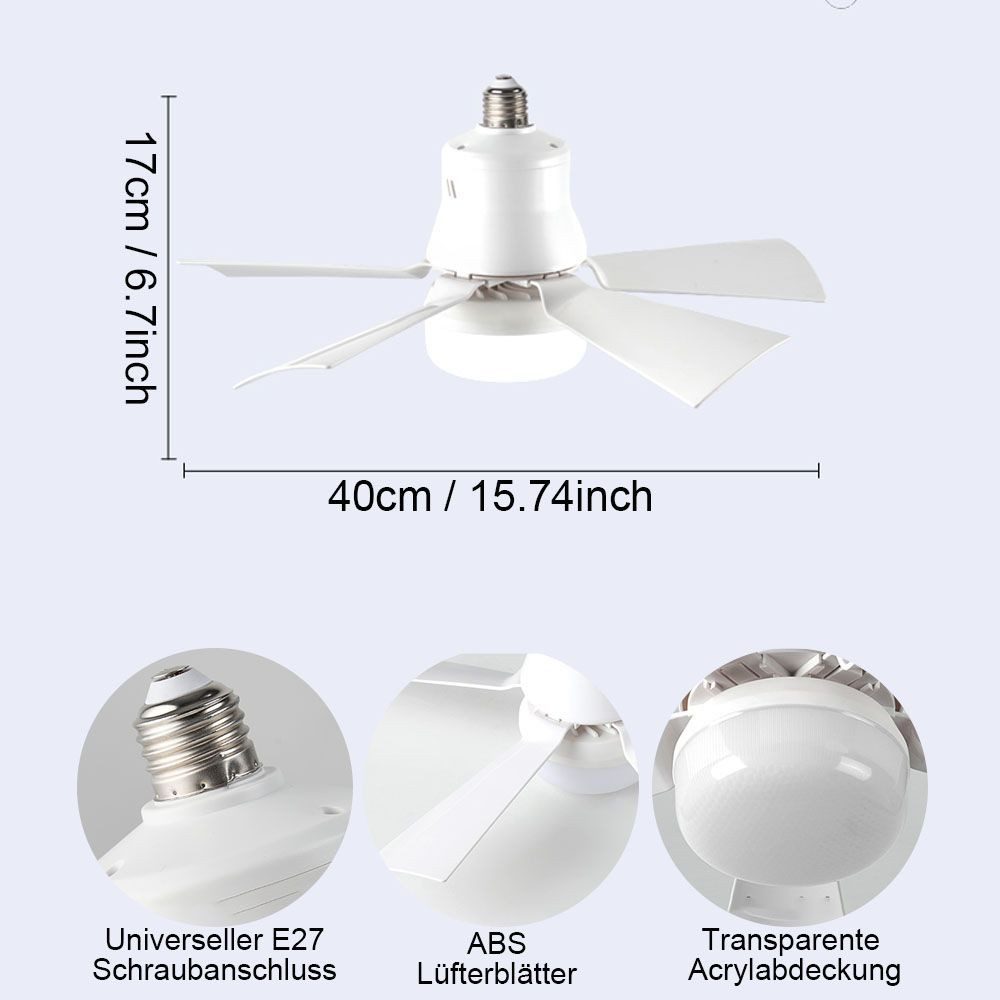 JOYOLEDER Deckenventilator LED Deckenleuchte 30W LED-Lüfterlampe, günstig online kaufen