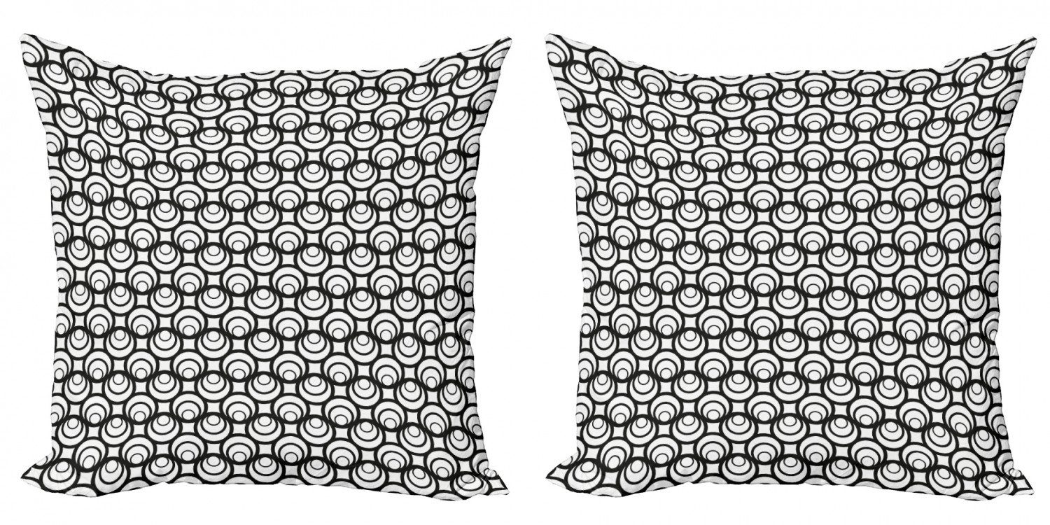 Kissenbezüge Modern Accent Doppelseitiger Digitaldruck, Abakuhaus (2 Stück), Abstrakt Komplizierte Kreise Moderne