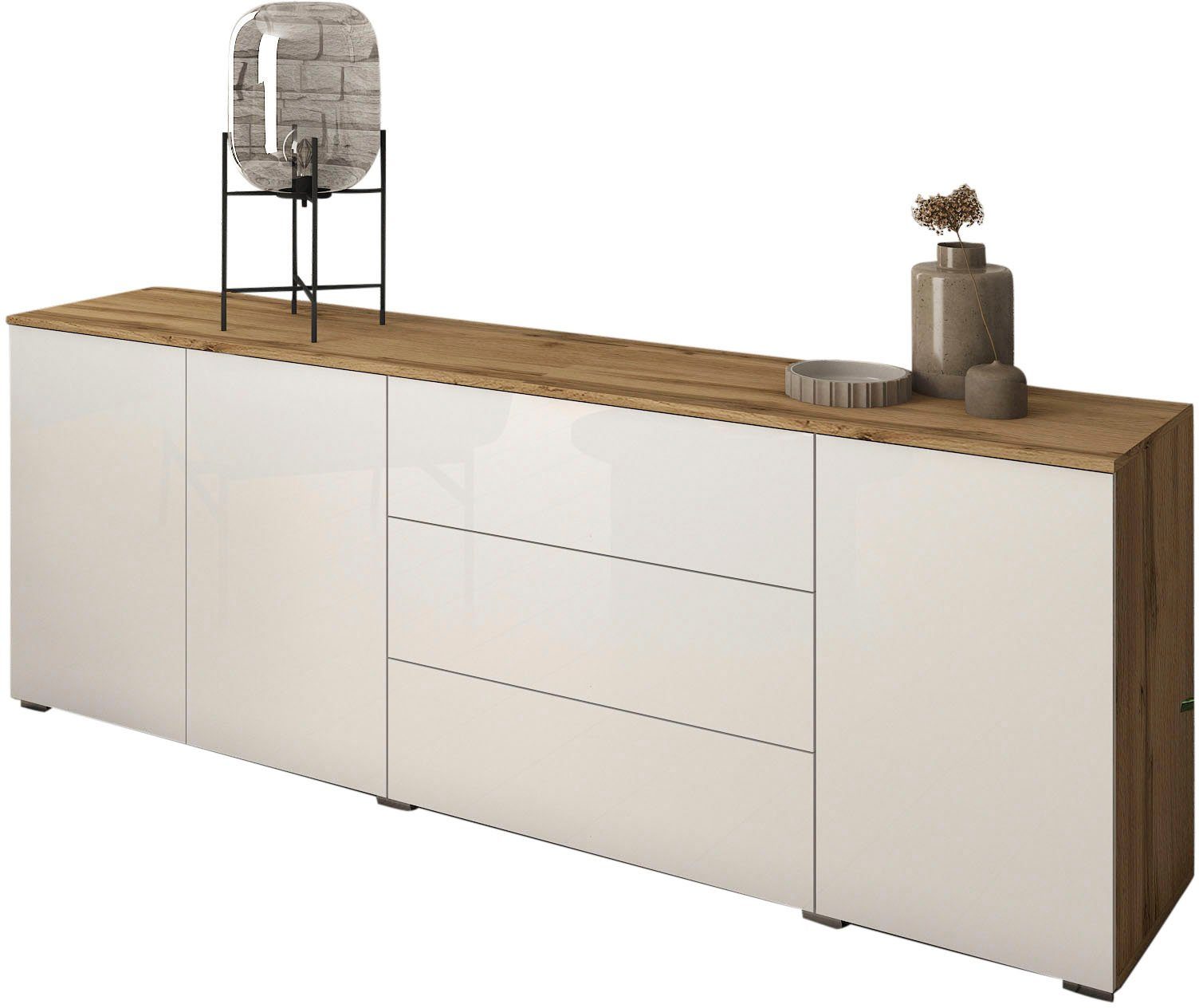 INOSIGN Sideboard PARIS (1 St), Moderne 190cm breite grifflose Kommode, vielseitig einsetzbar