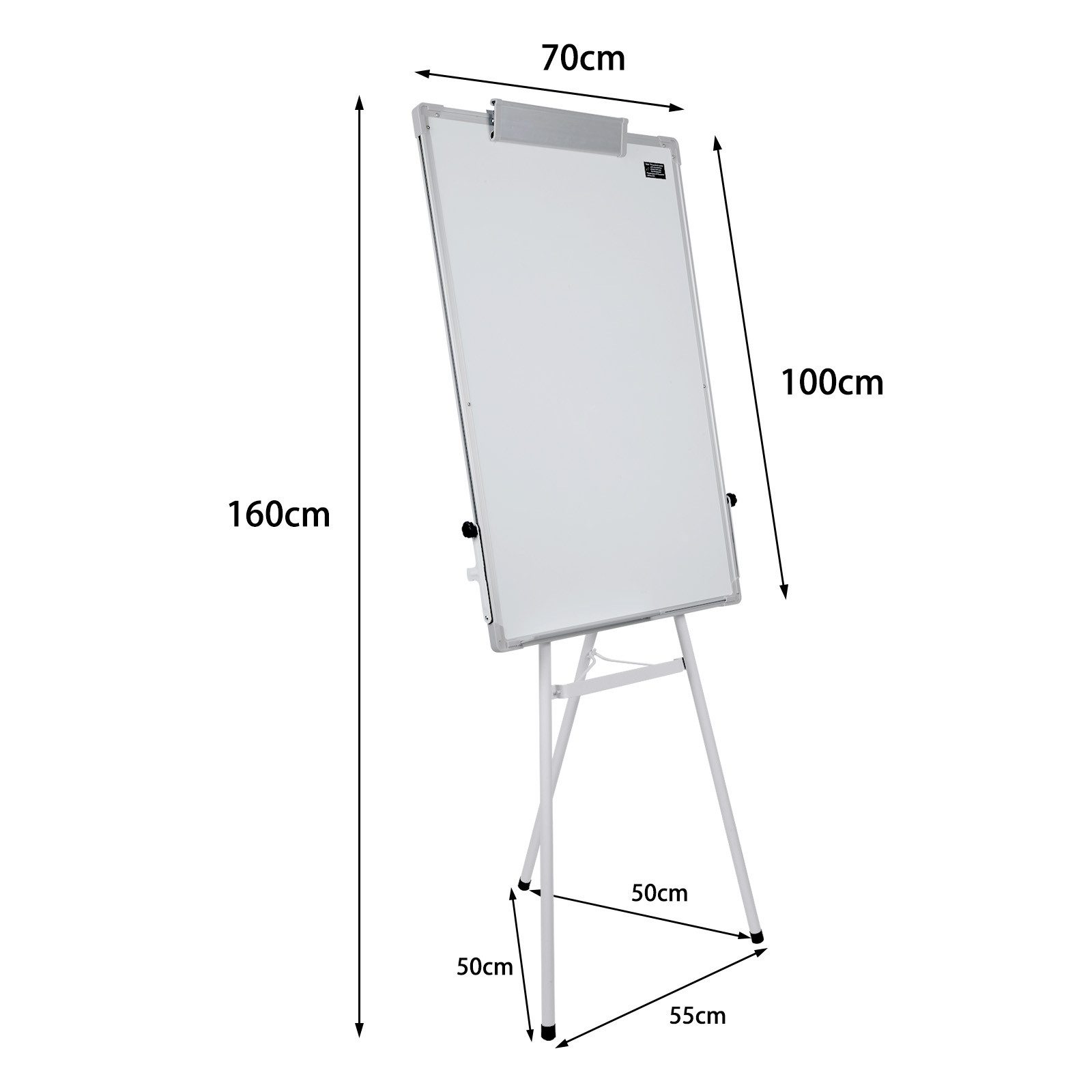 JEOBEST Magnettafel Dreibein Whiteboards mit Ständer 70 x 100 cm Standtafel, Höhenverstellbar, Trocken Abwischbare,für Zuhause Schule Büro
