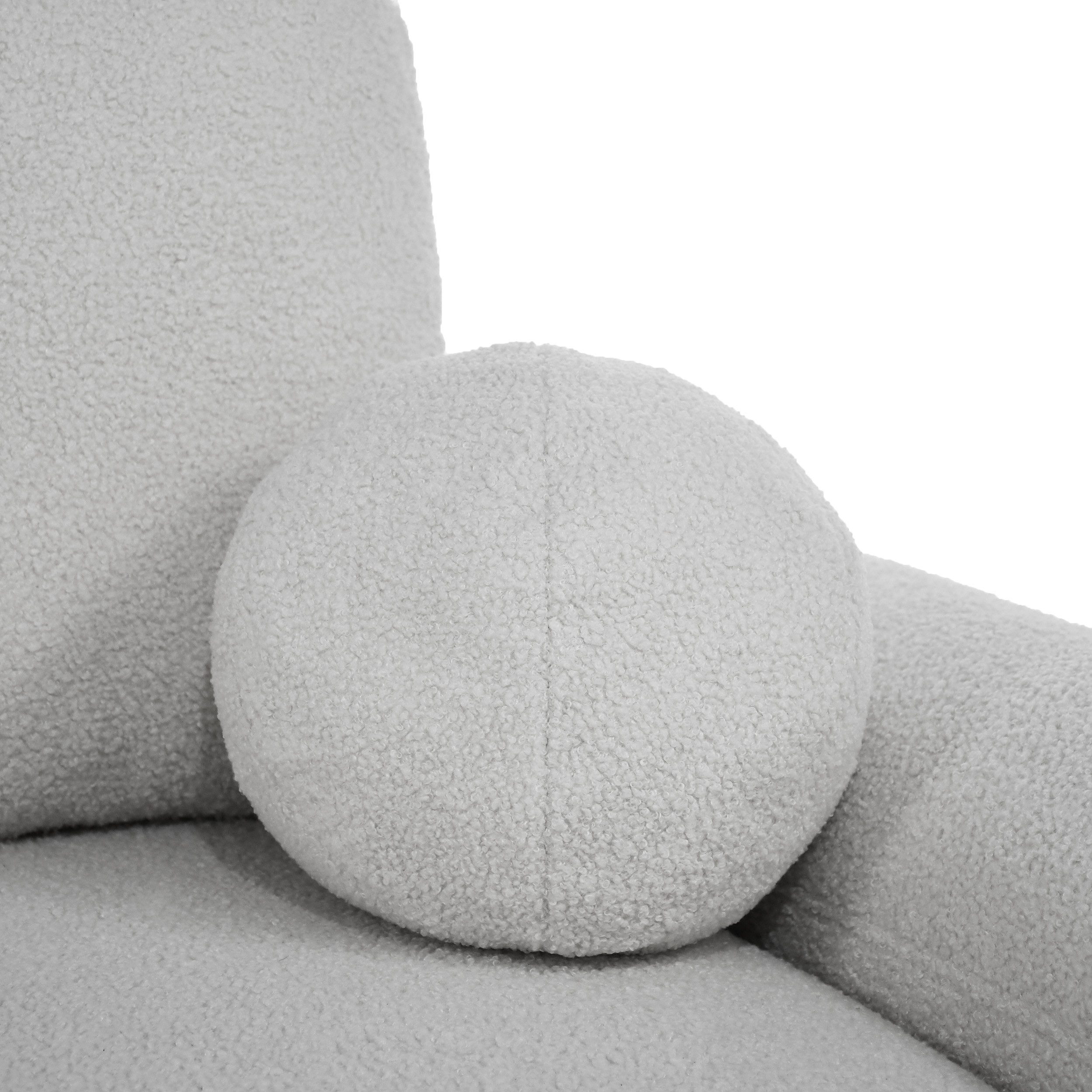 Beautysofa Ecksofa Noel U mit Schlaffunktion & Bettkasten, mit modernem Bouclé-Bezug, Breite: 375 cm