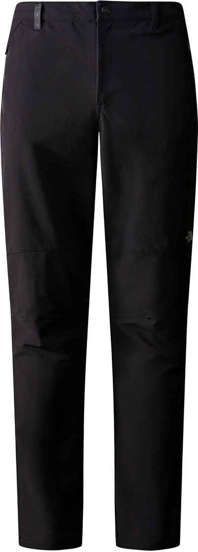The North Face Outdoorhose M QUEST SOFTSHELL PANT (REGULAR FIT) mit kontrastfarbener Logostickerei