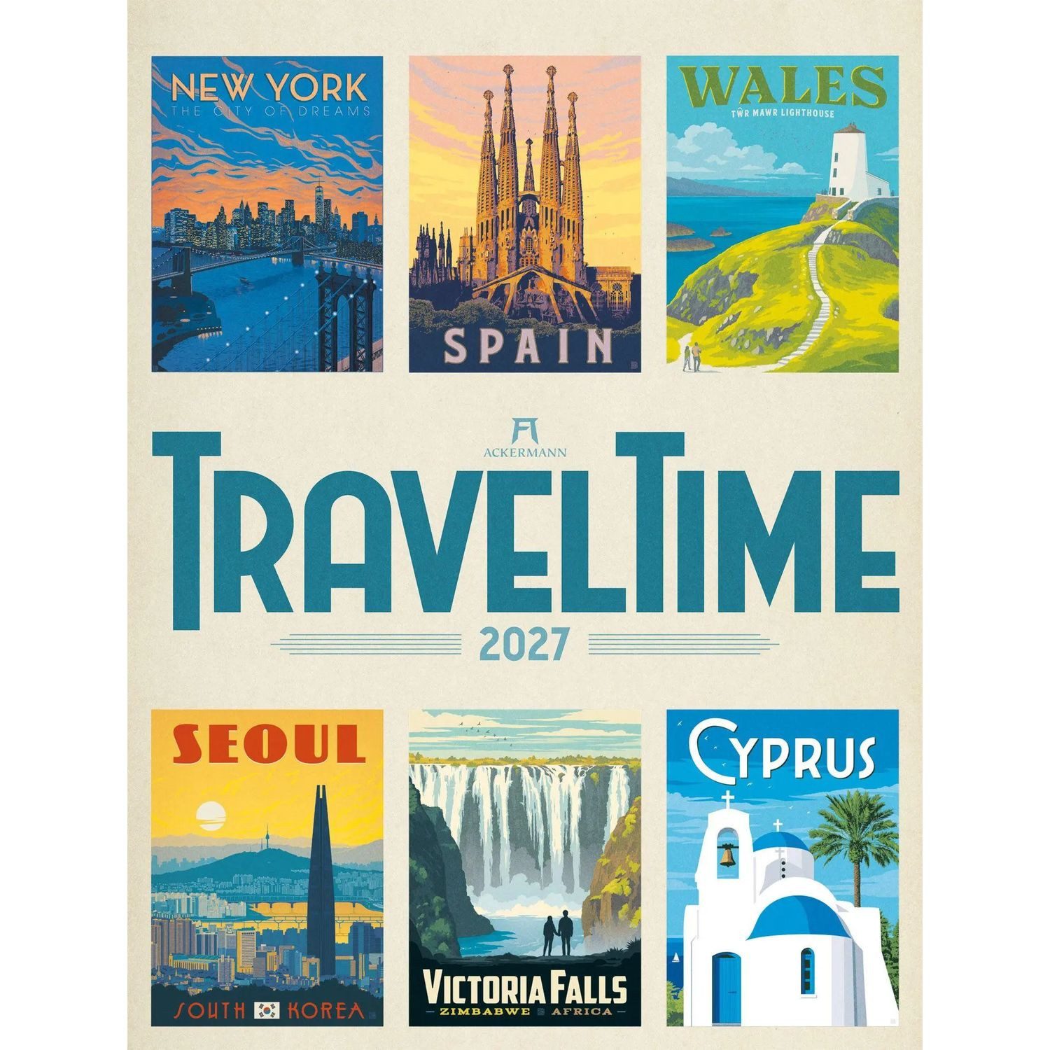Ackermann Wandkalender Travel Time Plakate-Kalender 2027