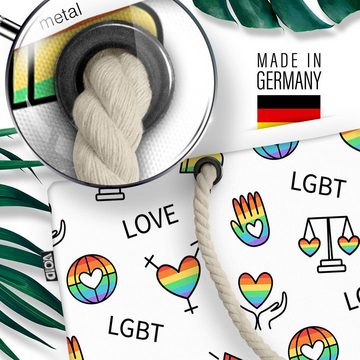 VOID Strandtasche (1-tlg), Pride Hand Herz Regenbogen pride gay schwul gleichberechtigung herzen