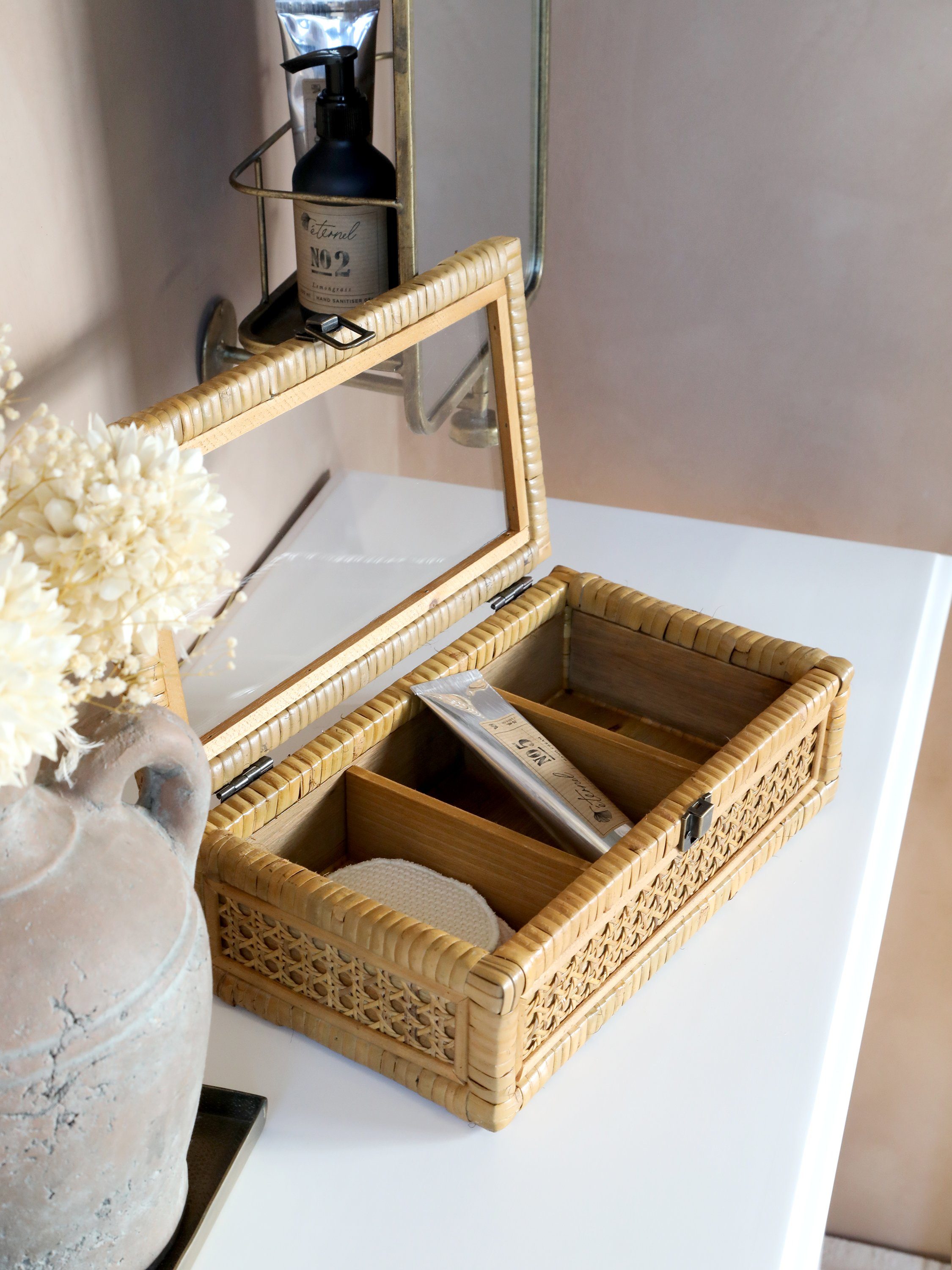 Chic Antique Schmuckkasten Schmuckschatulle Schmuckkästchen Kästchen Rattan günstig online kaufen