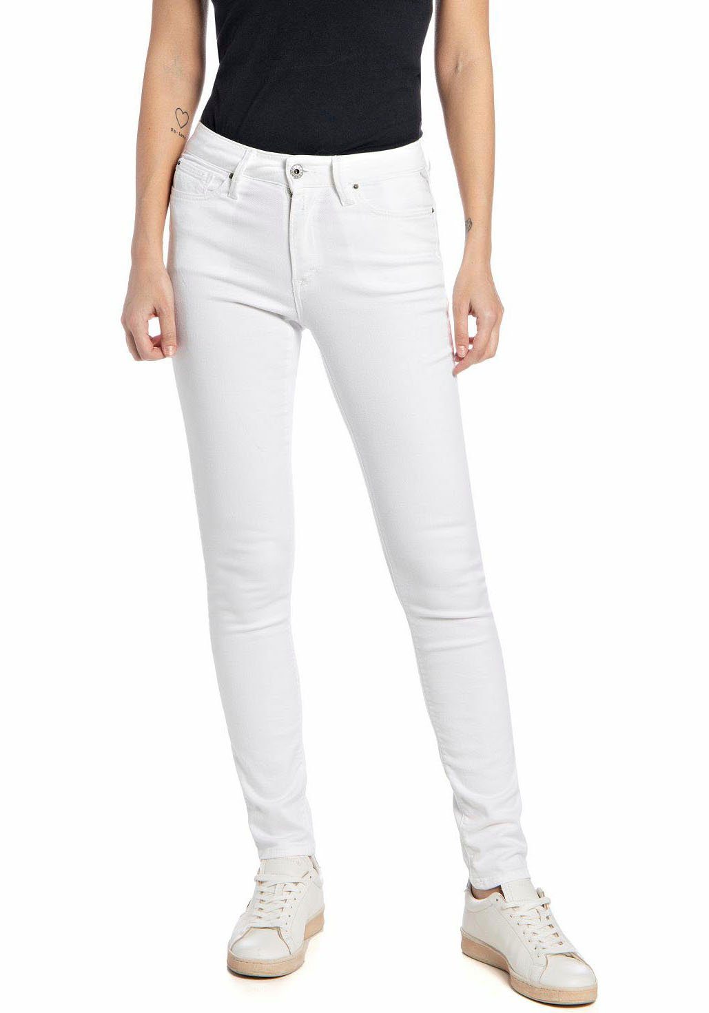 Replay Skinny-fit-Jeans Luzien white