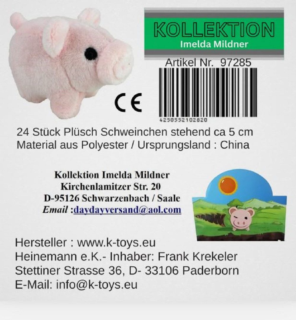 K-Toys Plüschfigur Schwein Mini, Glücksschweinchen, Plüsch, günstig online kaufen