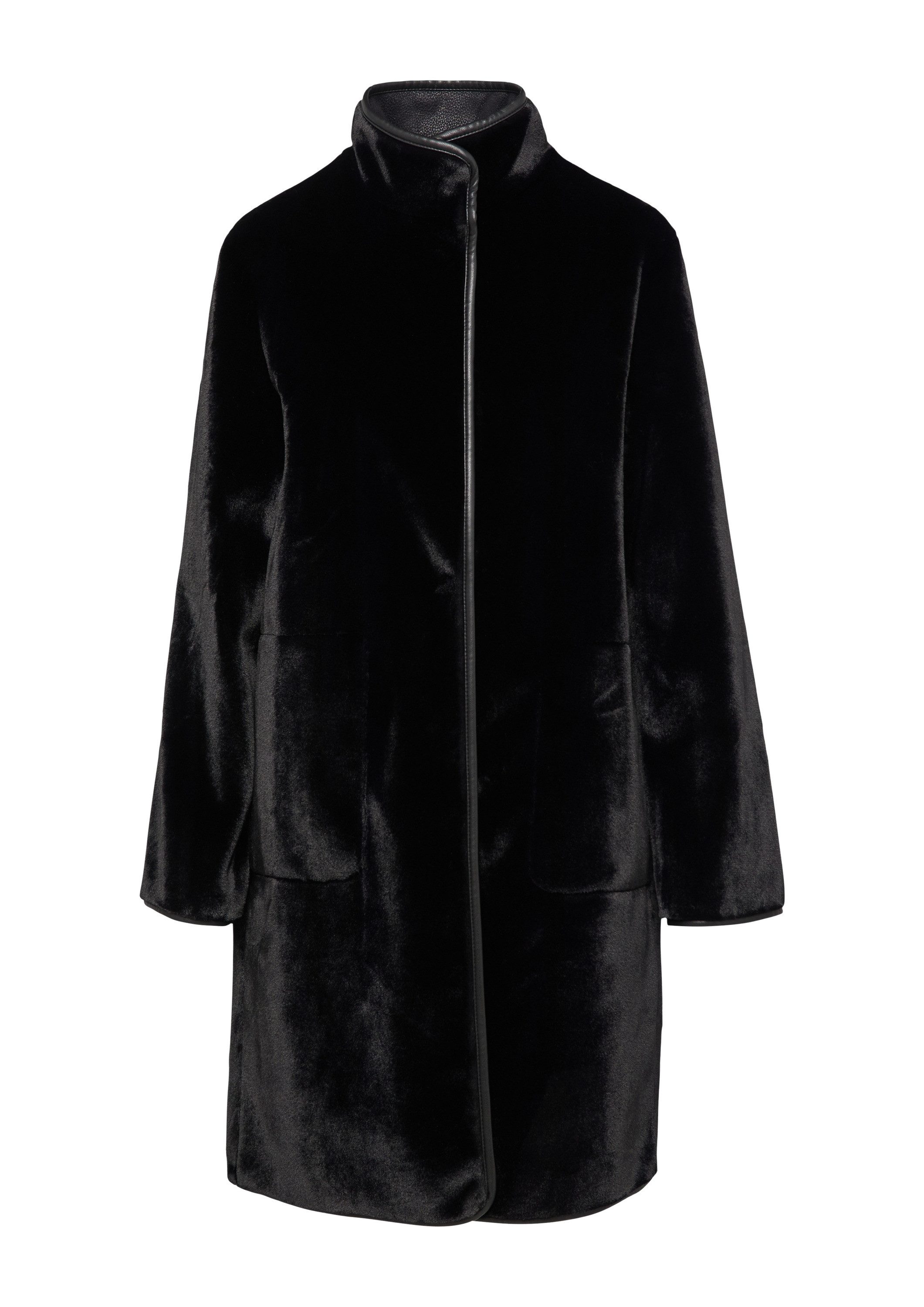 s.Oliver Wintermantel Outdoor-Mantel Mantel aus Web-Pelz günstig online kaufen