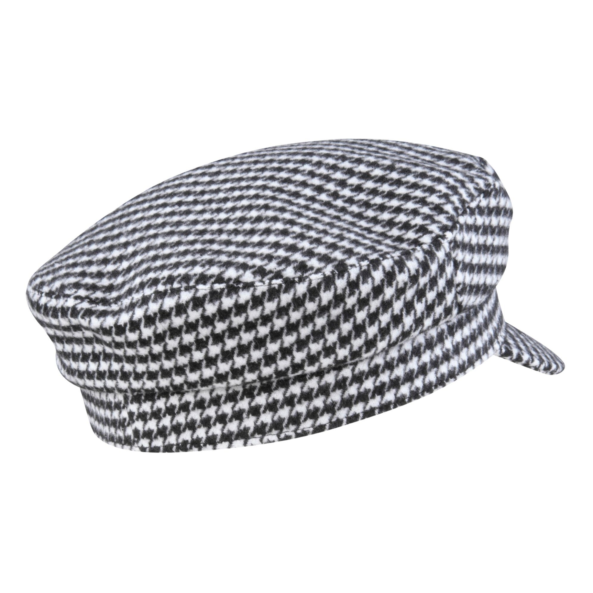 Codello Dogtooth Schirmmütze weiß Schirmmütze schwarz in Hat Codello