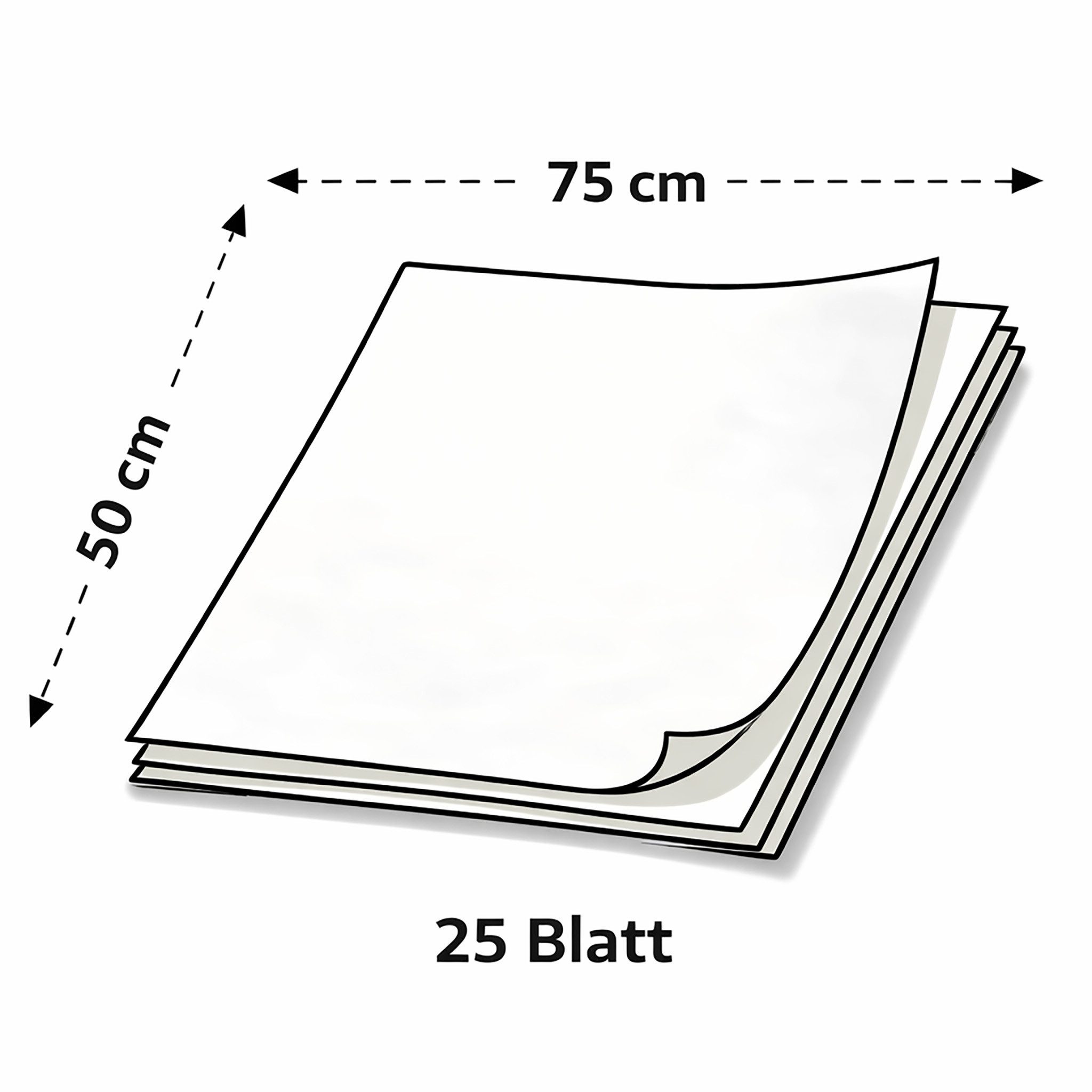 Star Seidenpapier, Seidenpapier 50x75cm Eukalyptus Blätter Motiv 25 Blatt Weiß / Grün