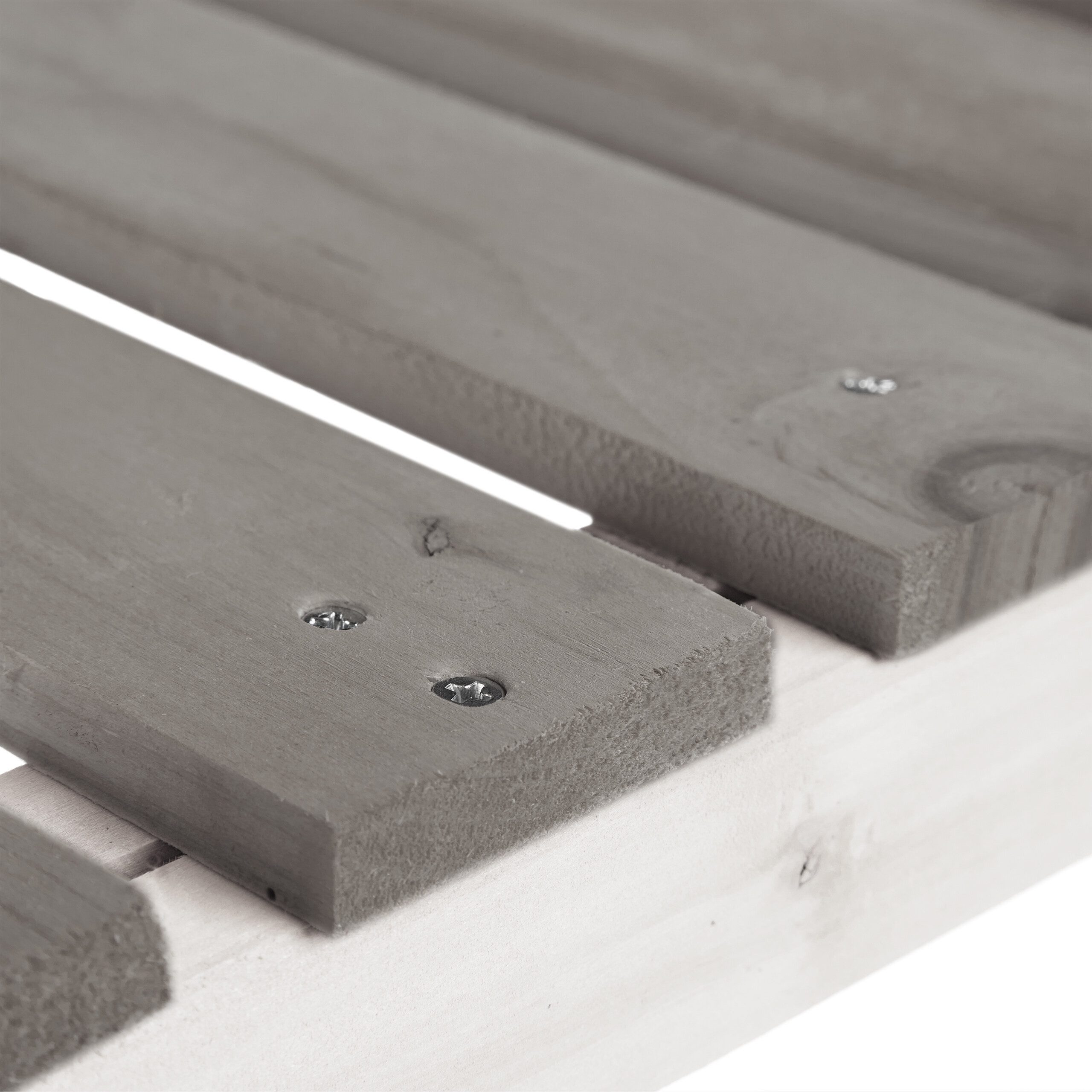 relaxdays Hochbeet aus Holz, Grau-Weiß