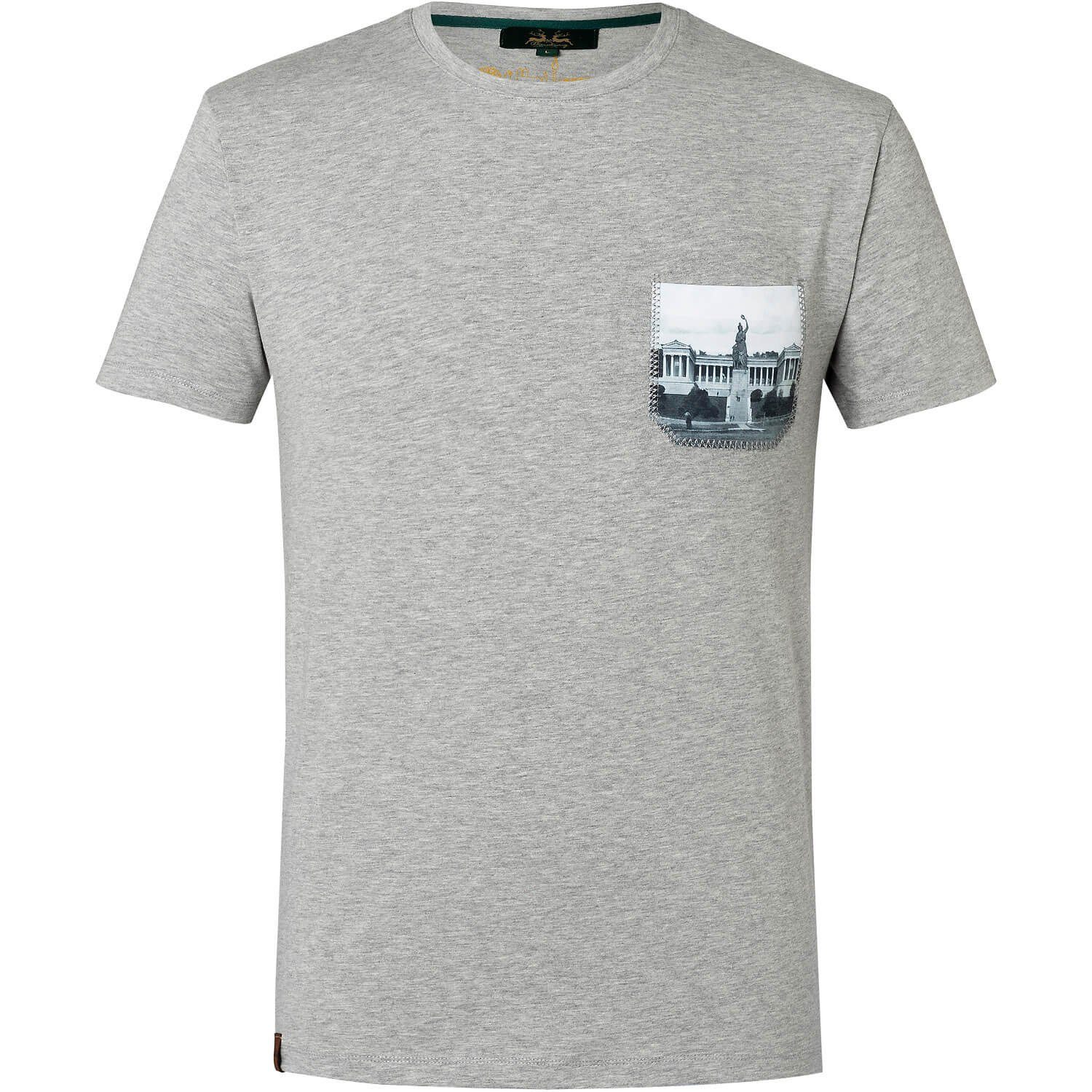 Wiesnkönig Trachtenshirt T-Shirt Hellgrau K20 Bavaria